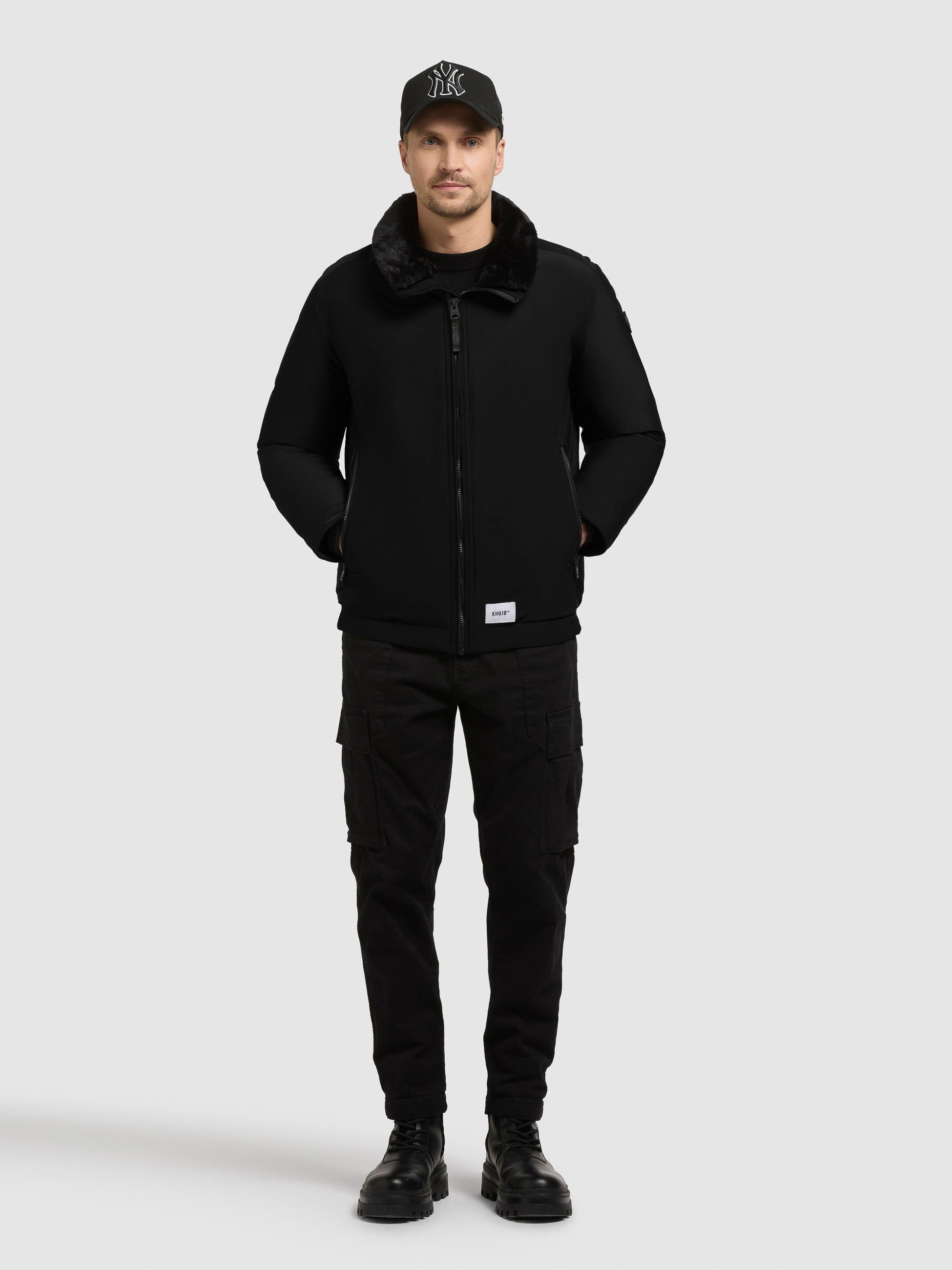 khujo-jacke-huey-black-h-ftlange-damen-blousonjacke-mit-teddyfleece image 1