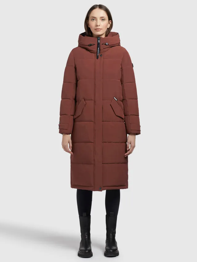 khujo-coat-dairi-damen-steppmantel-knielang-rust-red image 1