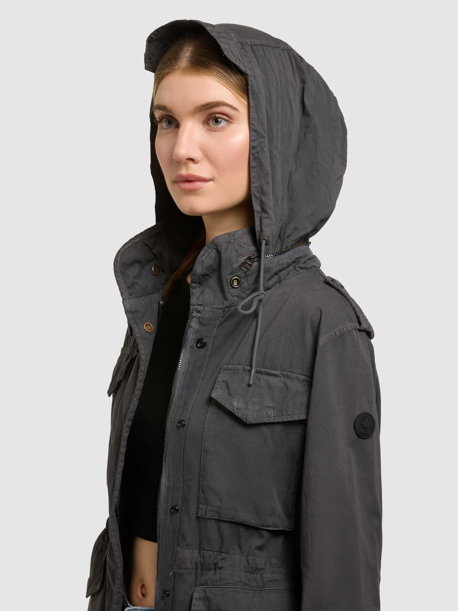 khujo-jacke-nori-slate-grey-damen-fieldjacket-baumwolltwill image 7