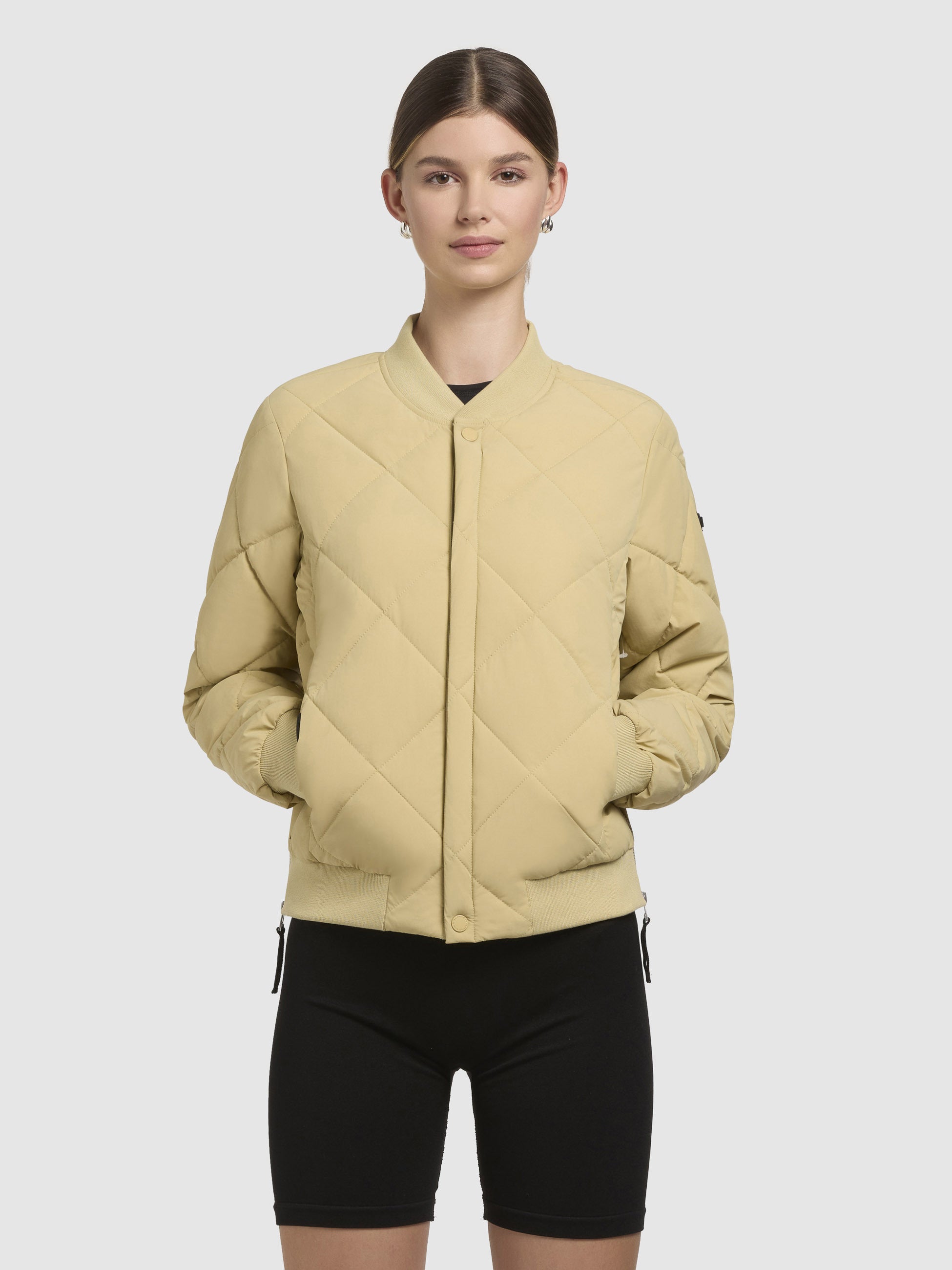 khujo-jacke-ange-gelbgr-n-kurze-damen-bomber-steppjacke image 4