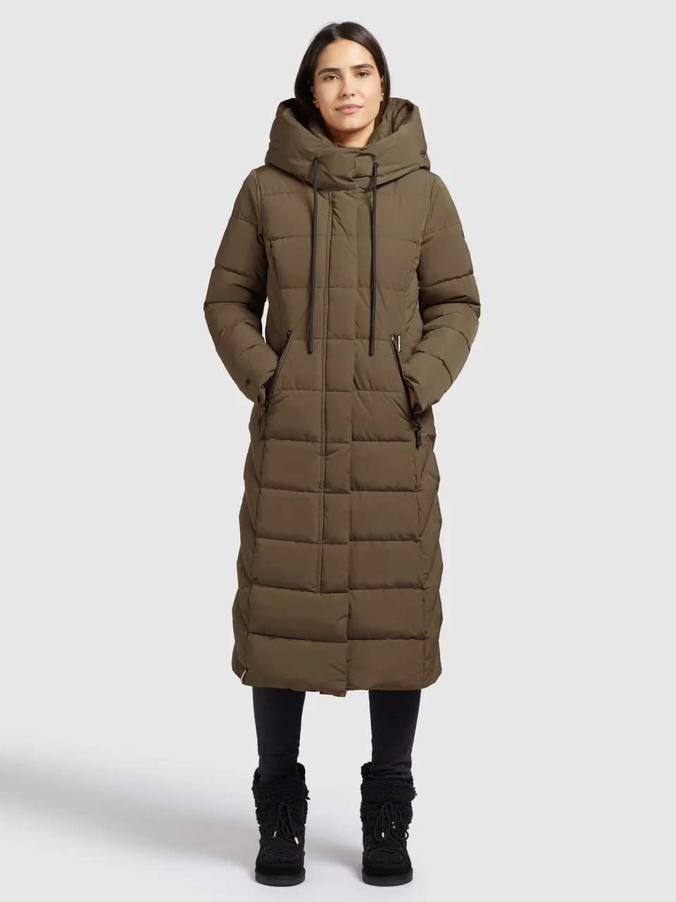 khujo-coat-tynse-steppmantel-braun-damen-wadenlang image 1