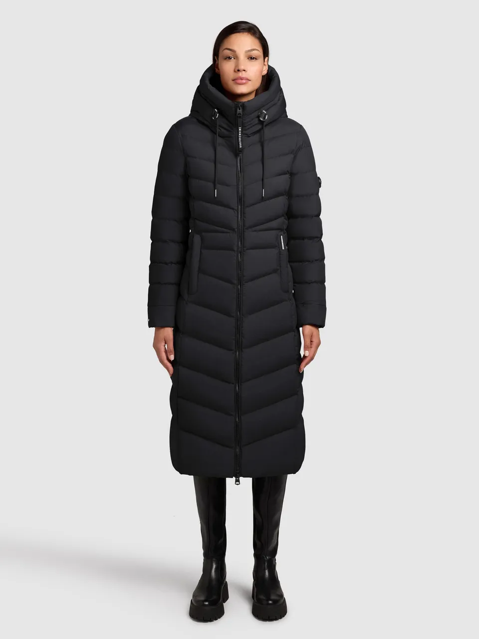 khujo-ingram4-black-steppmantel-damen-knielang-mit-kapuze image 1