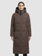 khujo-coat-luga-damen-steppmantel-light-brown-knielang-loose-fit image 4