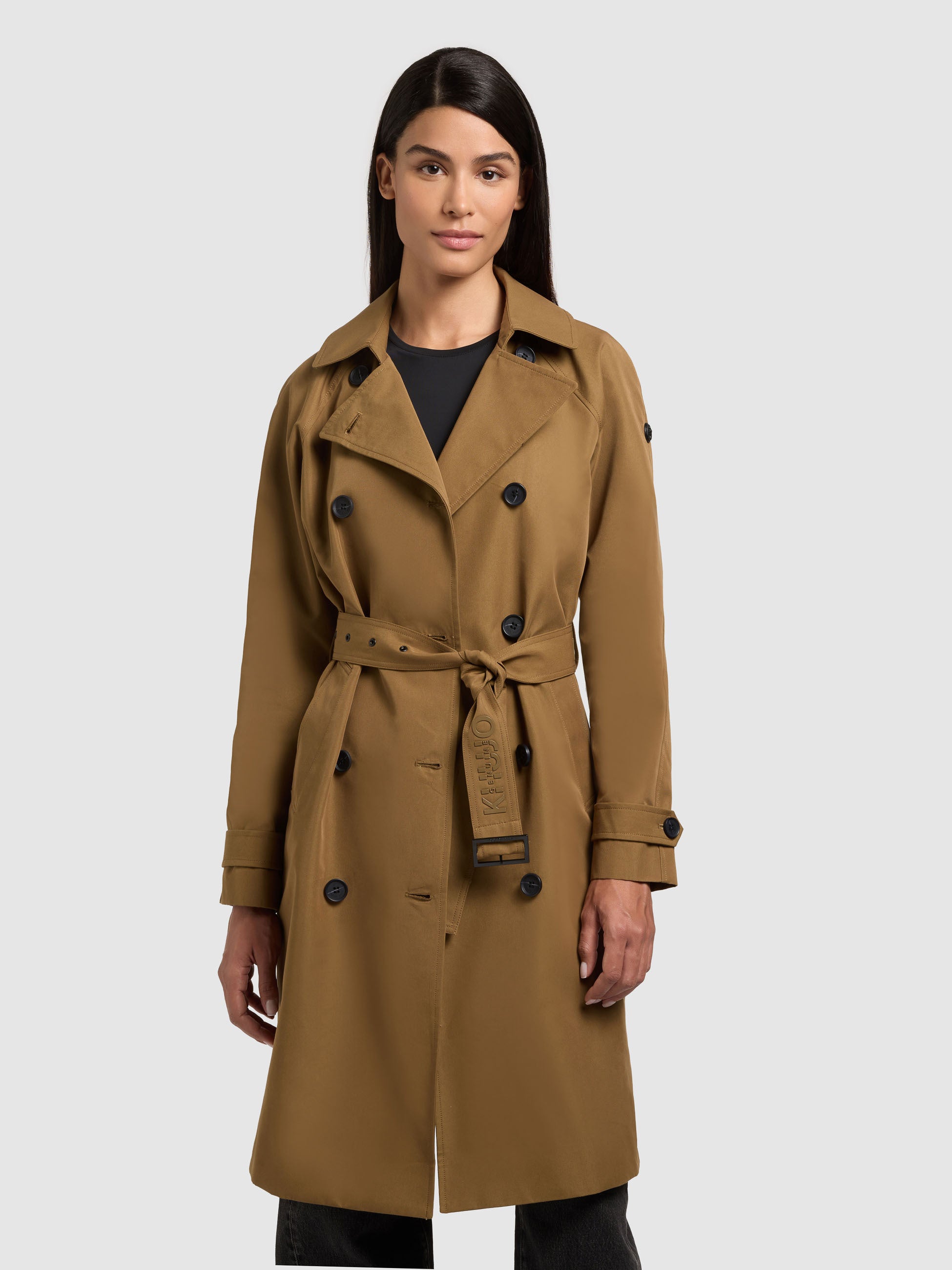 khujo-mantel-rula2-canary-green-trenchcoat-baumwollmix image 1