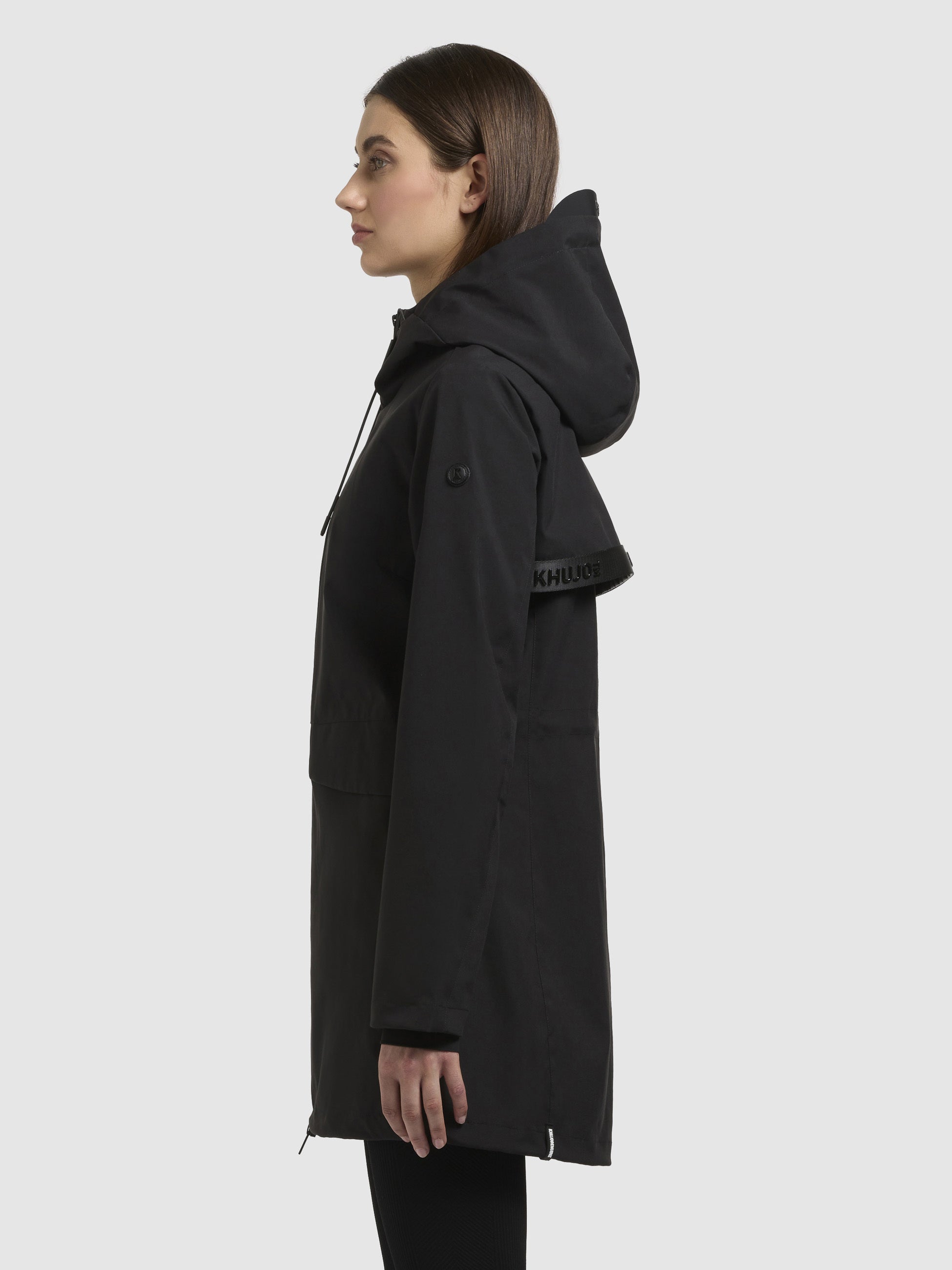 khujo-yoni-damen-jacke-schwarz-wasserabweisende-regenjacke-mit-kapuze image 5