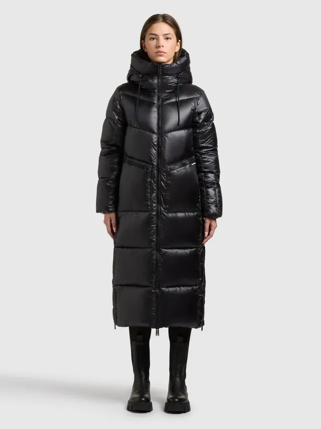 khujo-coat-tonia-black-gl-nzender-damen-steppmantel-loose-fit image 1