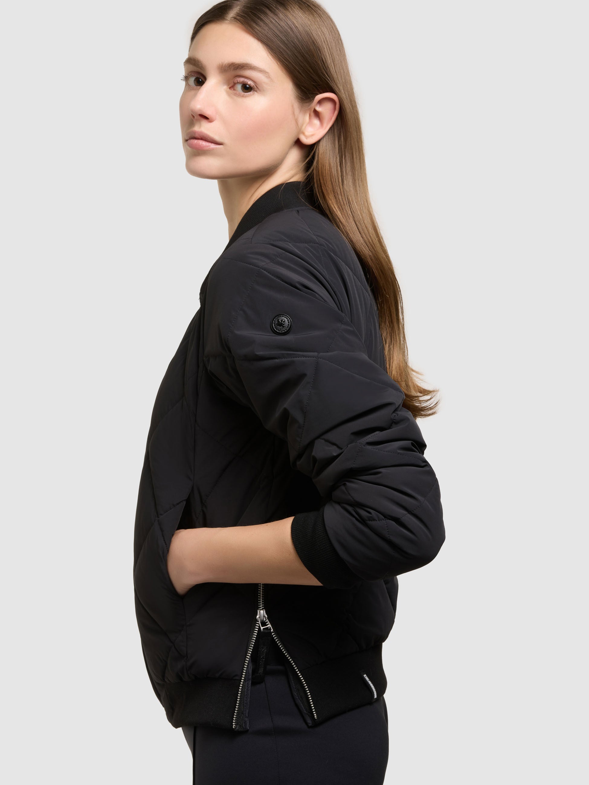 khujo-jacke-ange2-black-damen-bomberjacke-stepp-kurz image 7