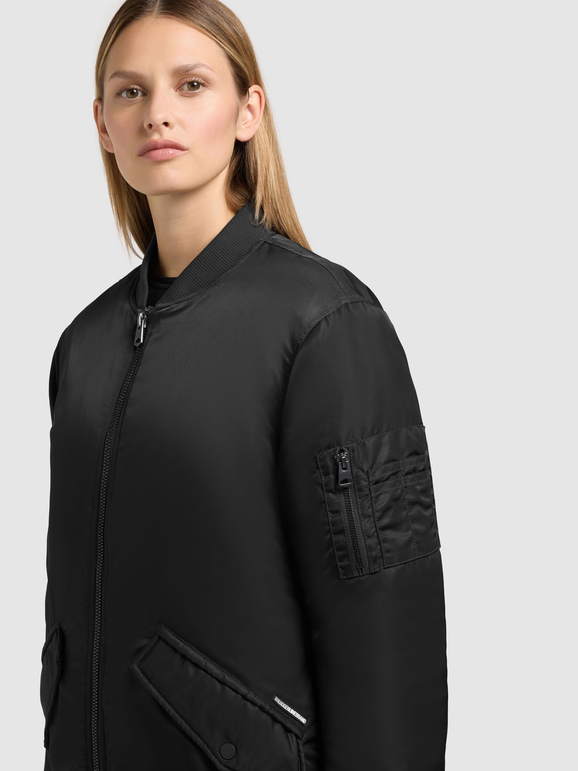 khujo-mantel-lulu-bomber-black-wintermantel-im-bomber-look-damen image 7