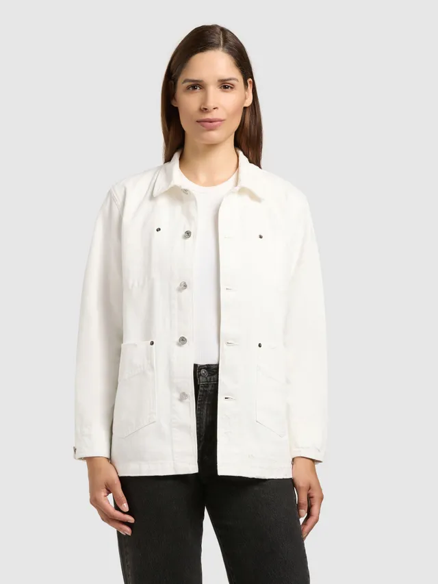 khujo-miria-damen-jeansjacke-off-white-hemdjacke-destroyed-look image 1