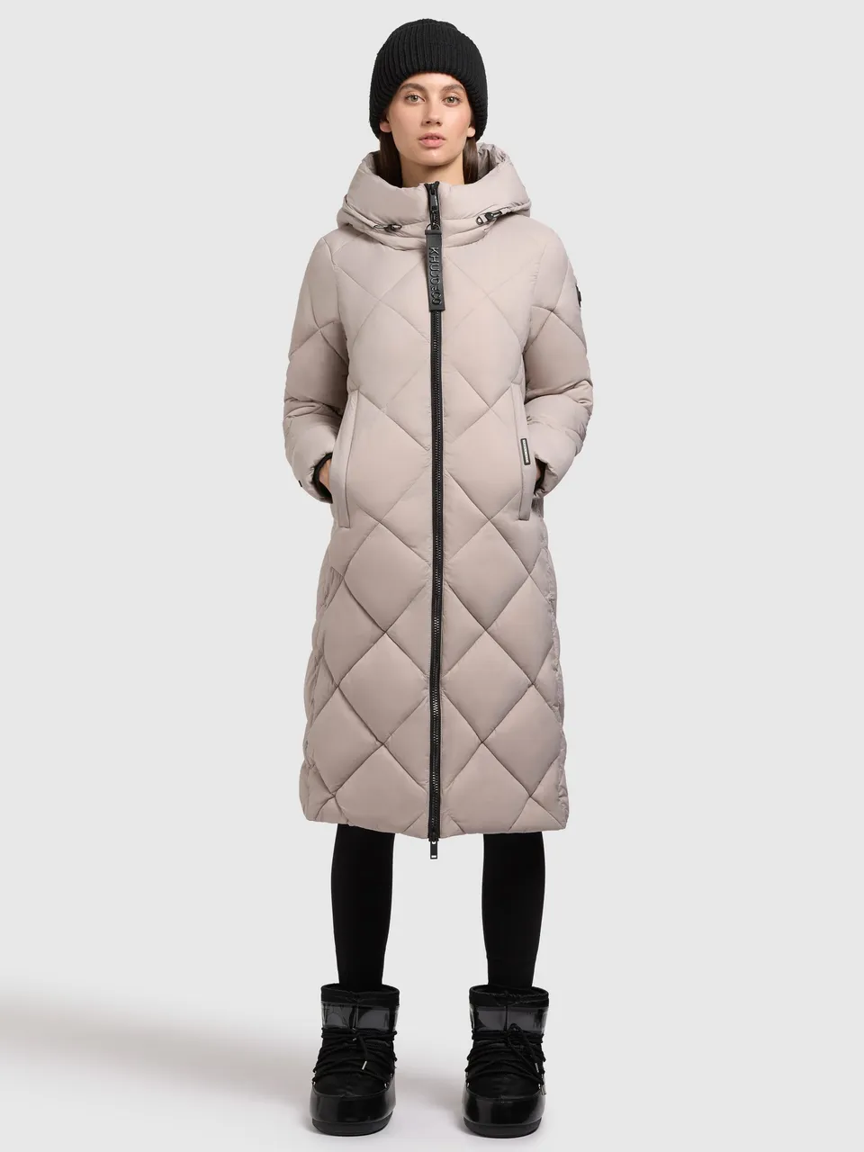 khujo-coat-salia-light-beige-wadenlanger-steppmantel-damen-wattiert image 1