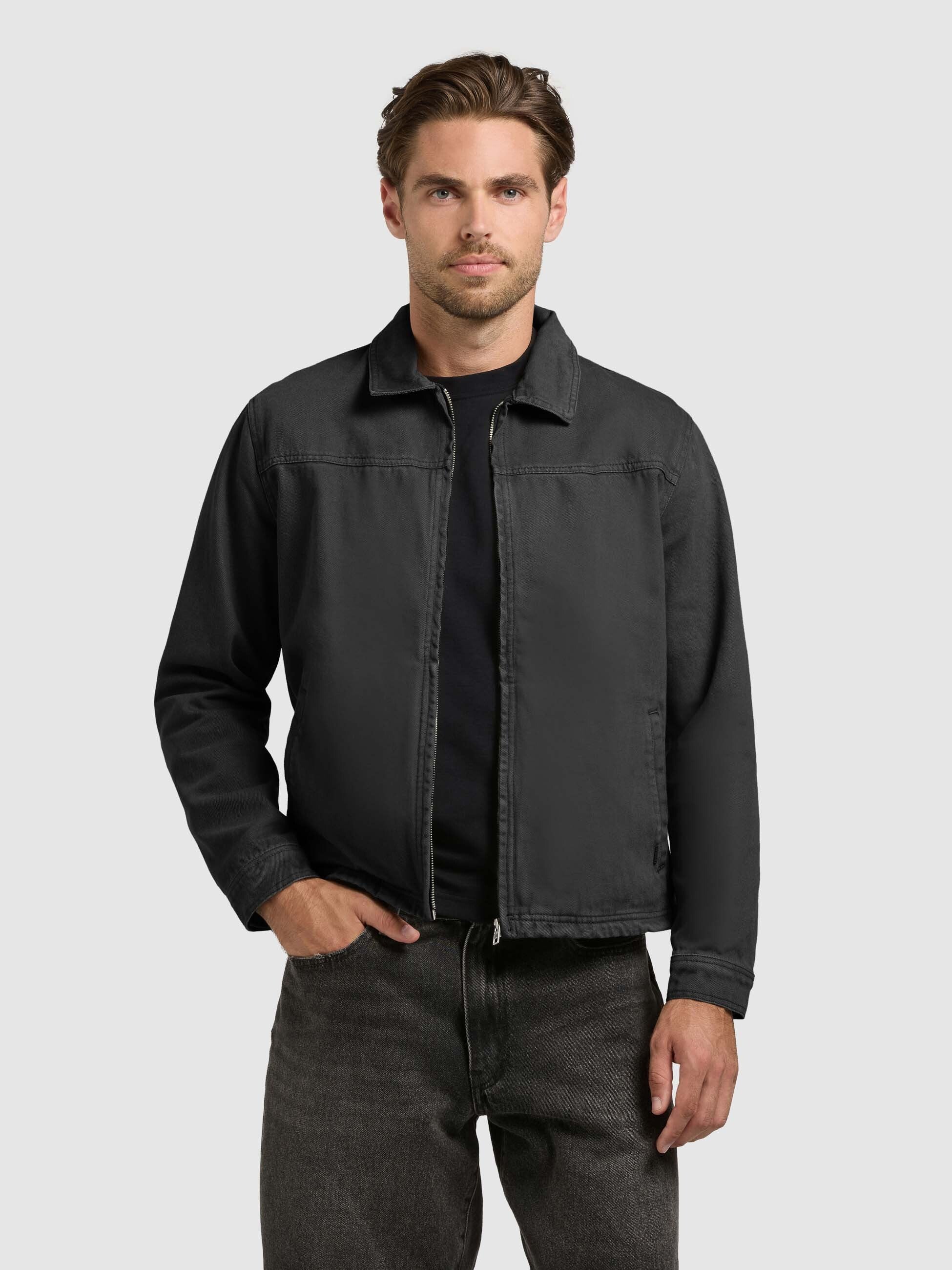 khujo-jacke-reilly-black-damen-jeansjacke-aus-baumwoll-denim-regular-fit image 1