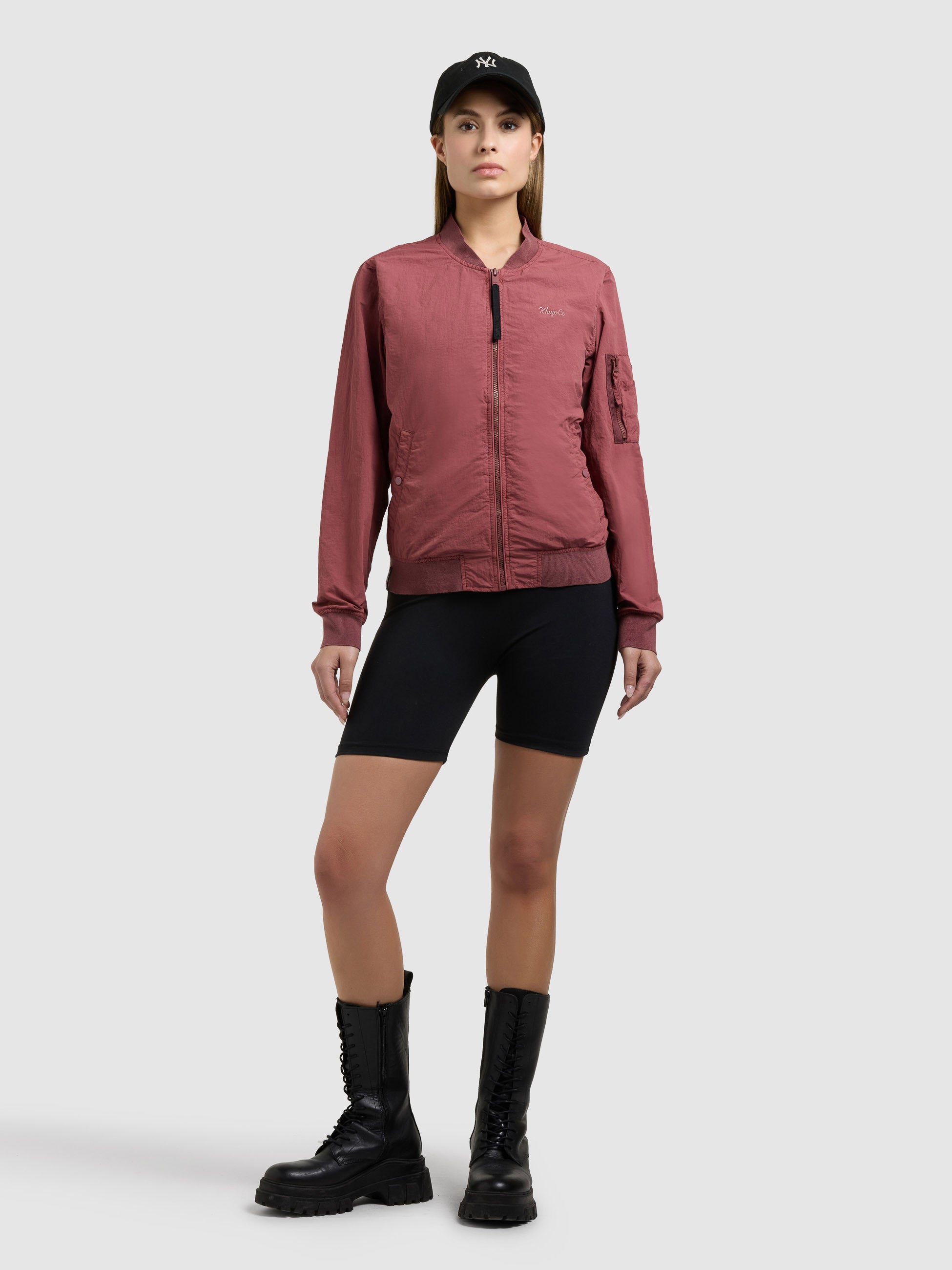 khujo-denz-bomberjacke-fuchsia-blouson-ungef-ttert-f-r-damen image 2