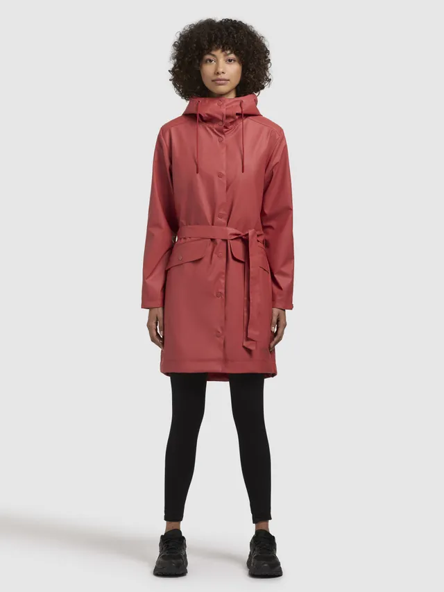 khujo-coat-quinn-pale-red-regenmantel-mit-g-rtel image 1