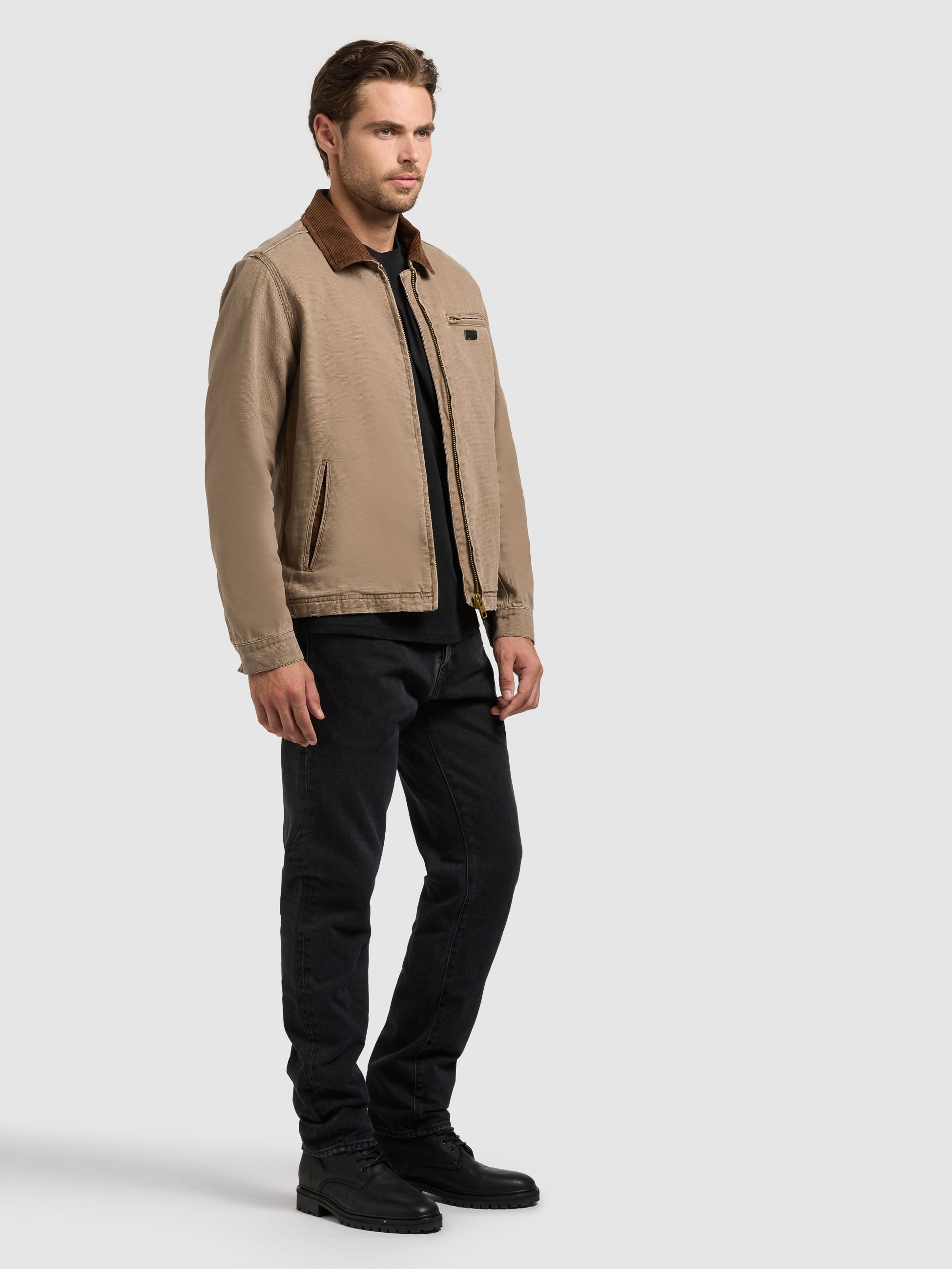 khujo-jacke-deddy-brown-damen-blousonjacke-aus-baumwoll-canvas image 6