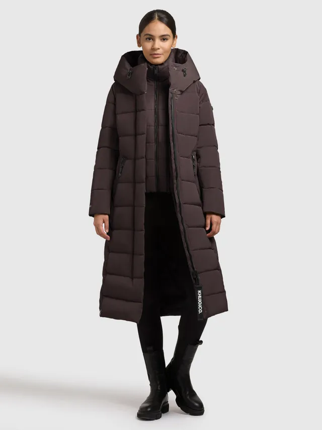 khujo-coat-tamke-2in1-moody-plum-steppmantel image 1
