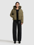 khujo-jacket-kali-damen-steppjacke-scrub-green-mit-kapuze image 2