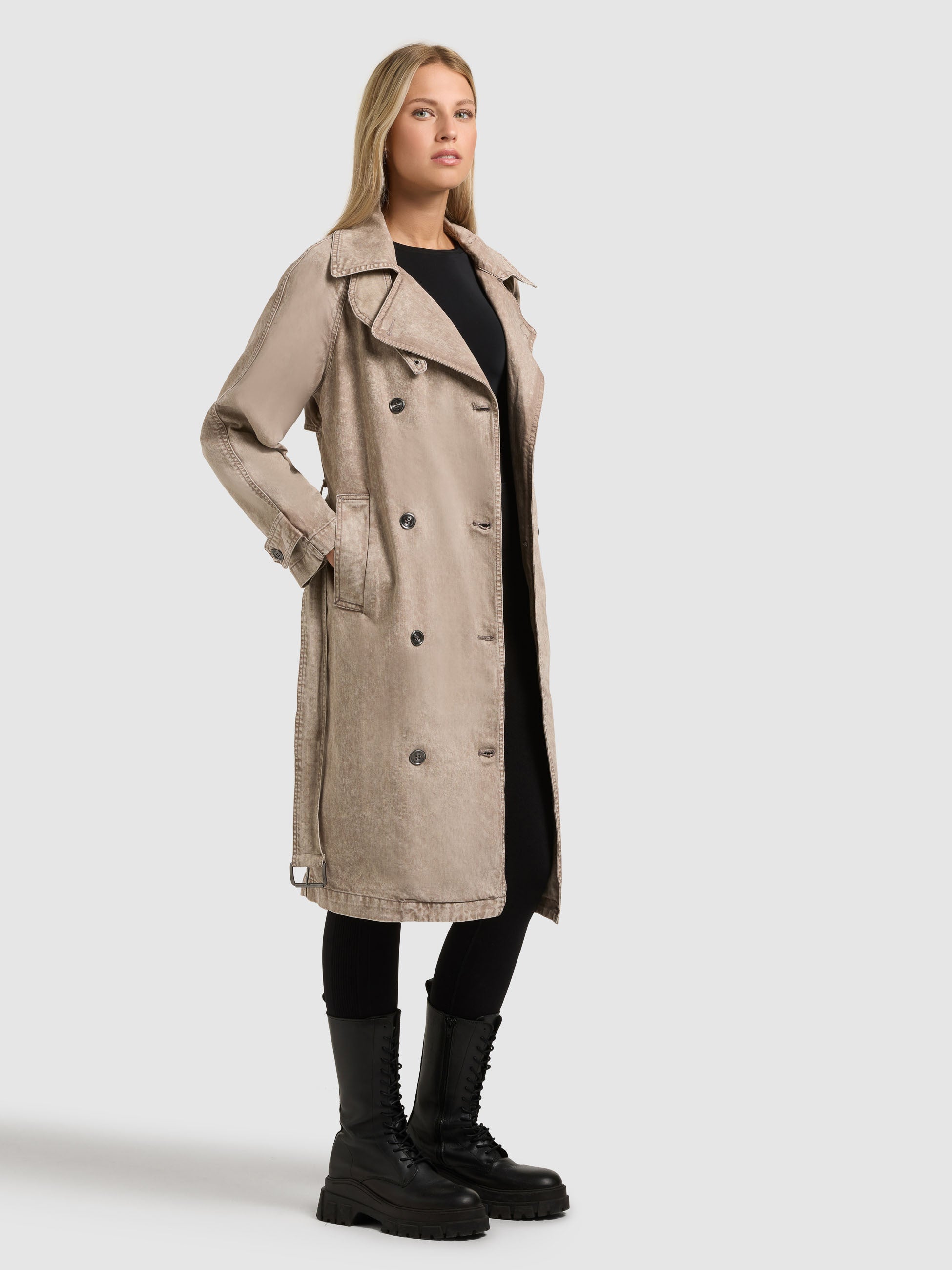 khujo-mantel-enza-latte-brown-jeans-trench-denim-damen image 2