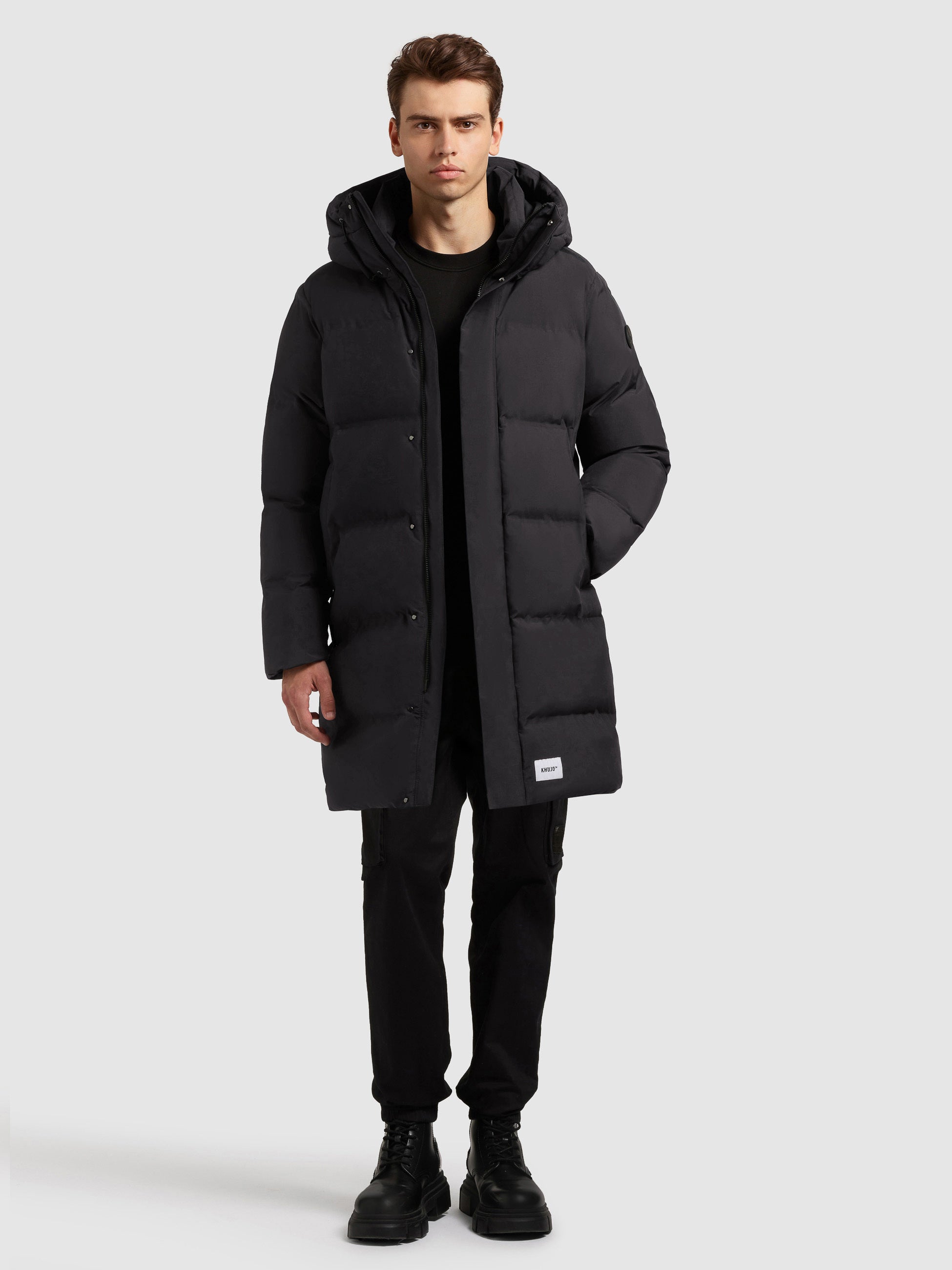 khujo-mantel-stank3-obrage-grey-gesteppter-herren-wintermantel-mit-kapuze image 2