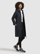 khujo-femke-damen-mantel-dunkelblau-regenmantel-slim-fit image 6