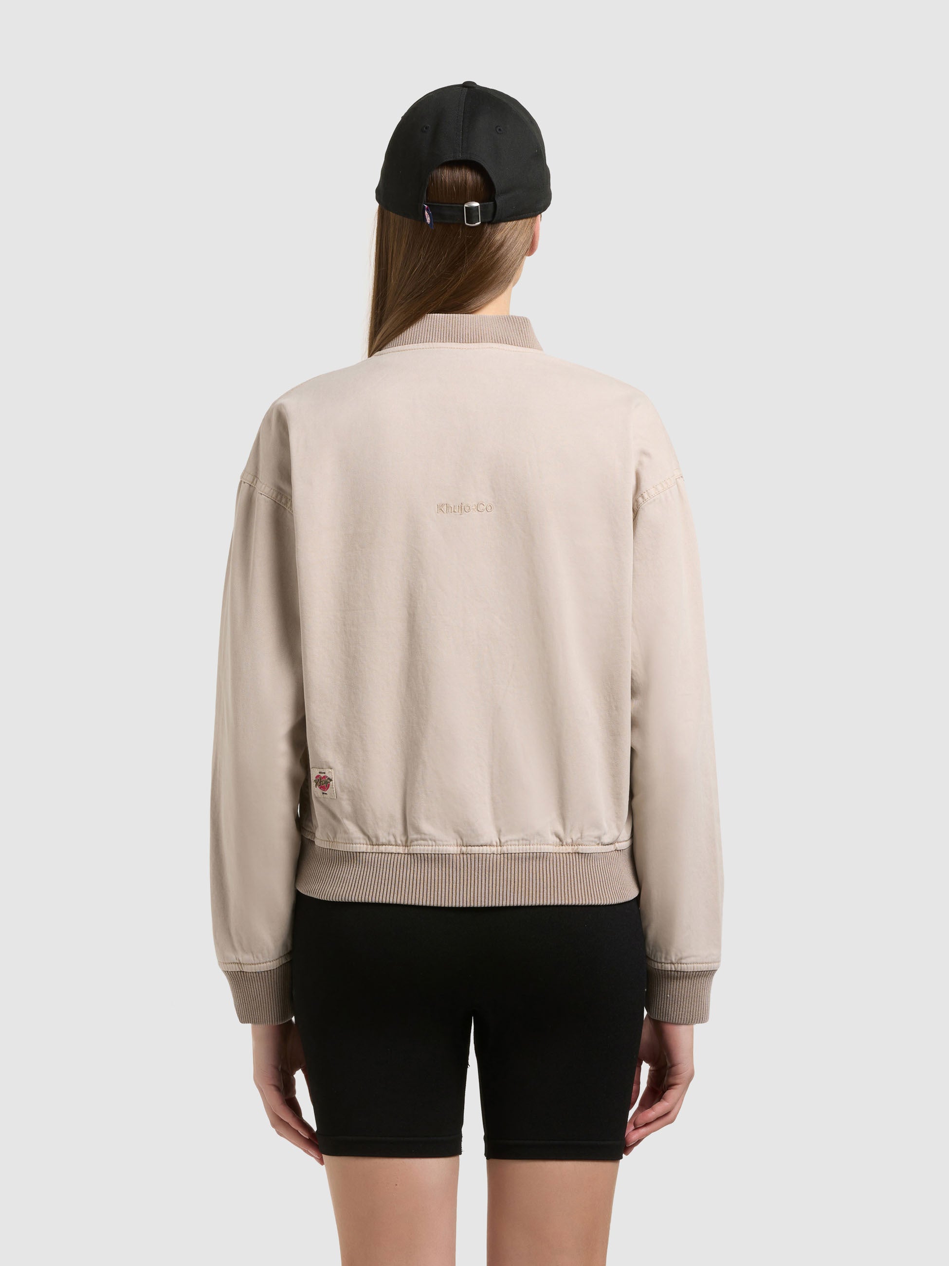 khujo-inie-damen-blouson-greige-baumwoll-twill-regular-fit image 3