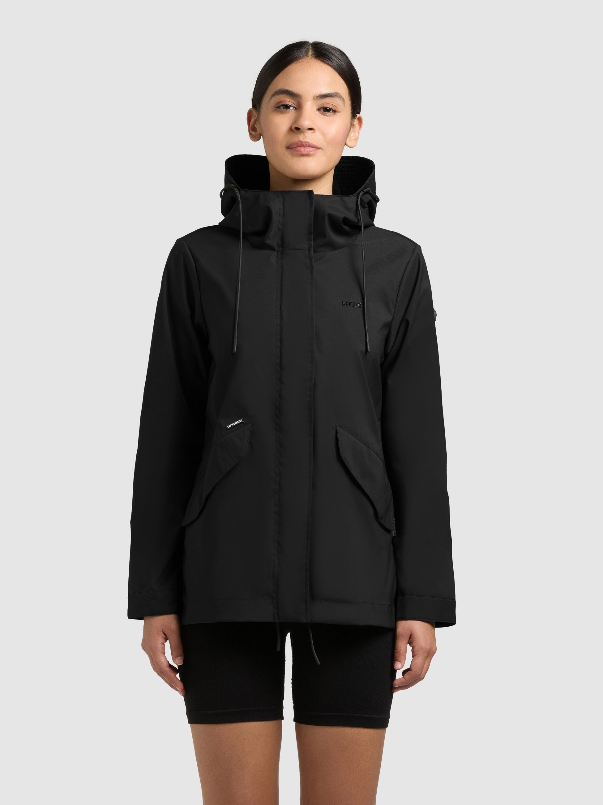 khujo-jacke-sang2-black-regenjacke-mit-kapuze image 1