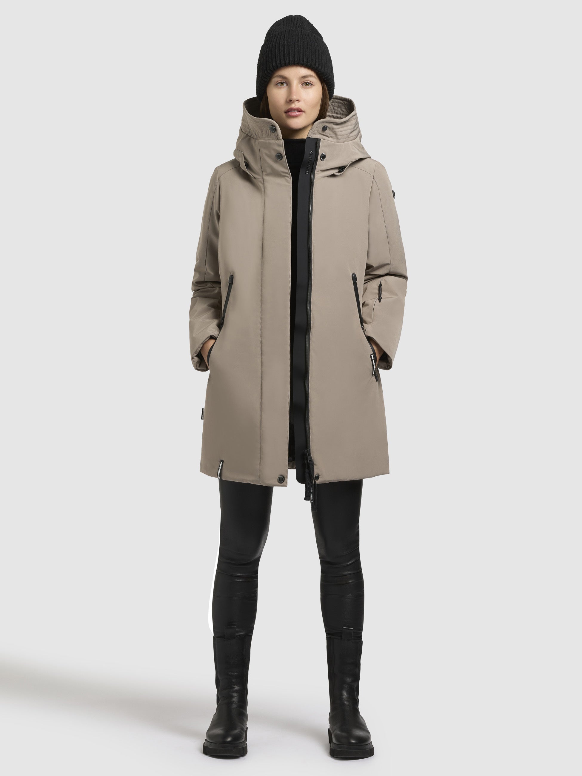 khujo-jacke-viona5-graubeige-gef-tterte-damen-winterjacke-mit-gro-er-kapuze image 6