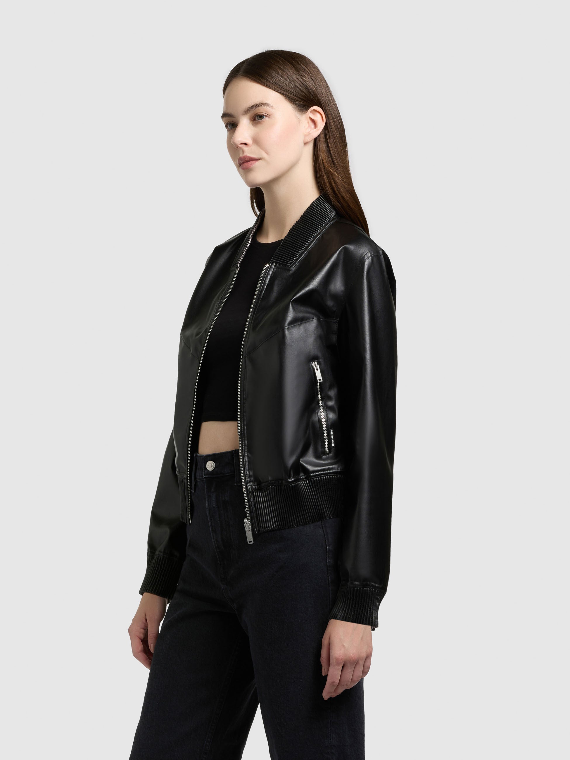 khujo-wendejacke-falena-black-blouson-aus-kunstleder-beidseitig-tragbar image 5