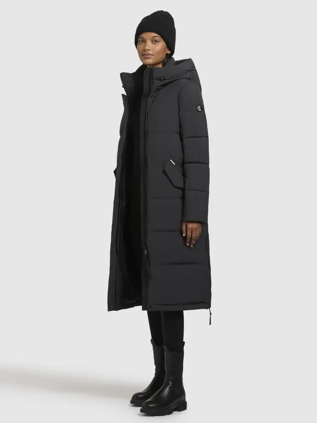 khujo-mantel-riad-dunkelgrau-knielanger-damen-steppmantel-loose-fit-winter image 1