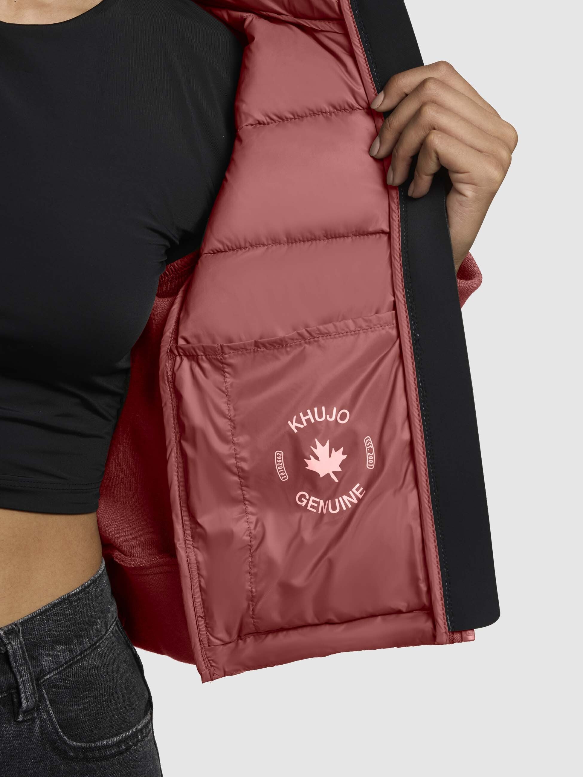 khujo-jacke-lival-rostrot-damen-steppjacke-cropped-baumwollmix image 8
