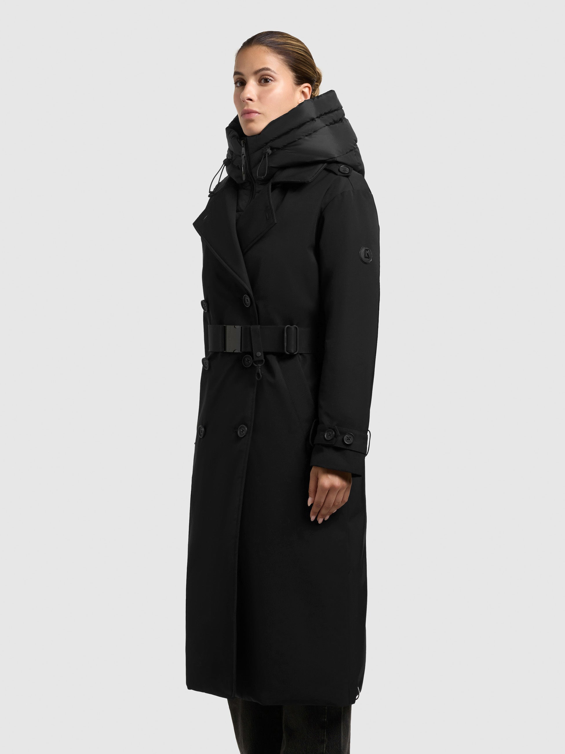 khujo-mantel-elena2-black-knielanger-damen-trenchcoat-mit-g-rtel image 5