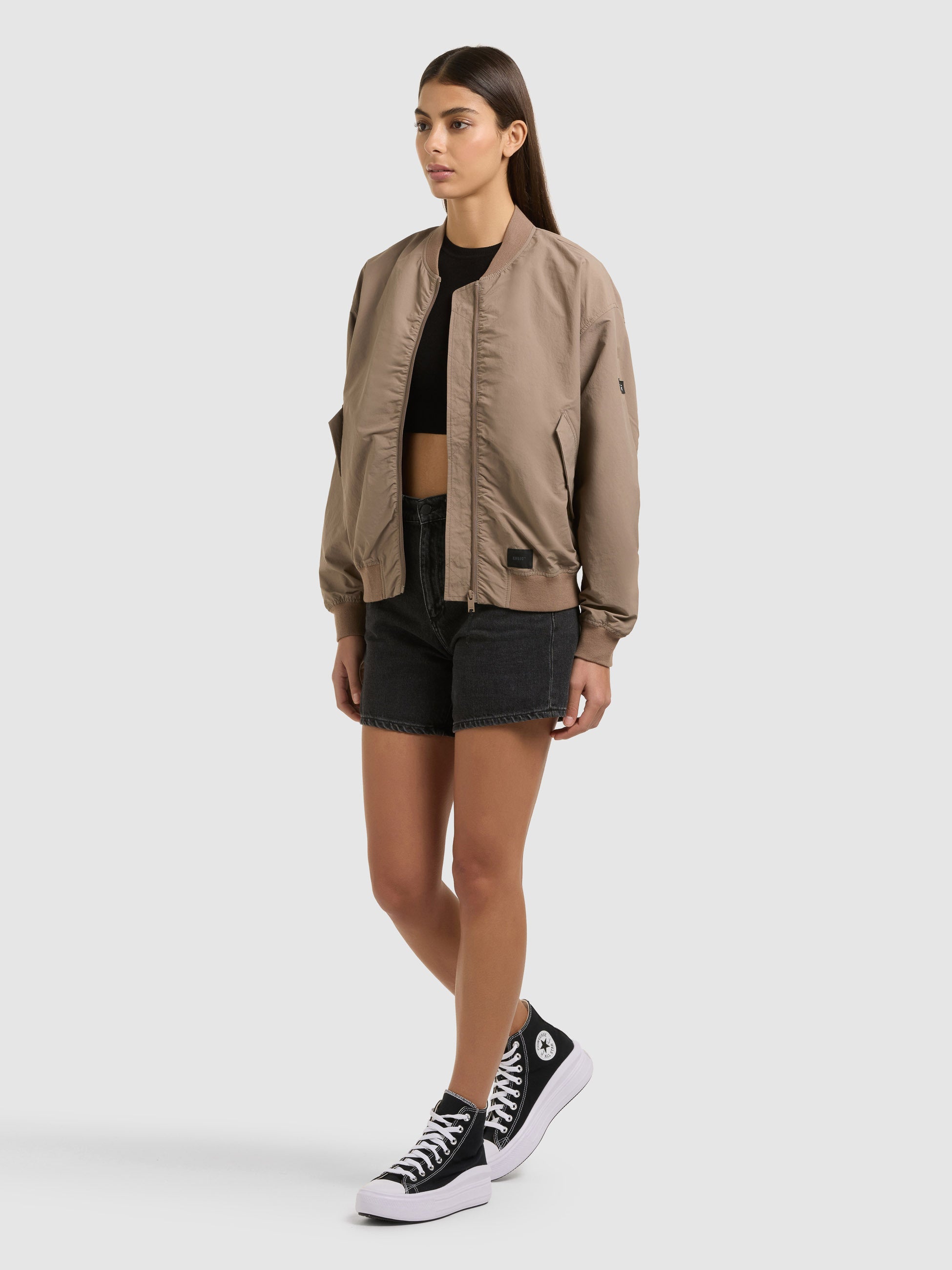 khujo-jacke-facee-with-bag-latte-brown-leichter-blouson-damen image 6