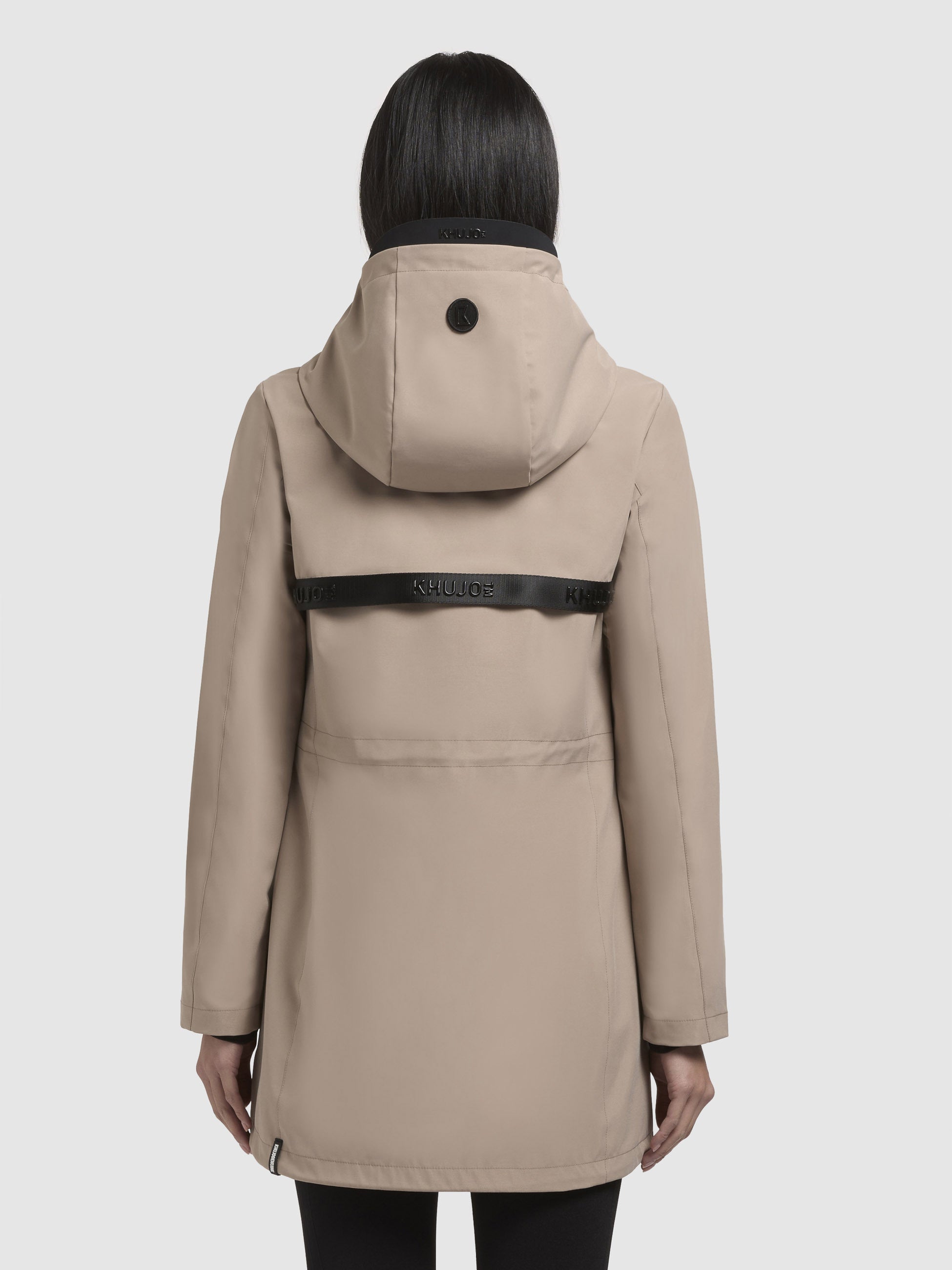 khujo-jacke-yoni-damen-regenjacke-beige-wasserabweisend image 3