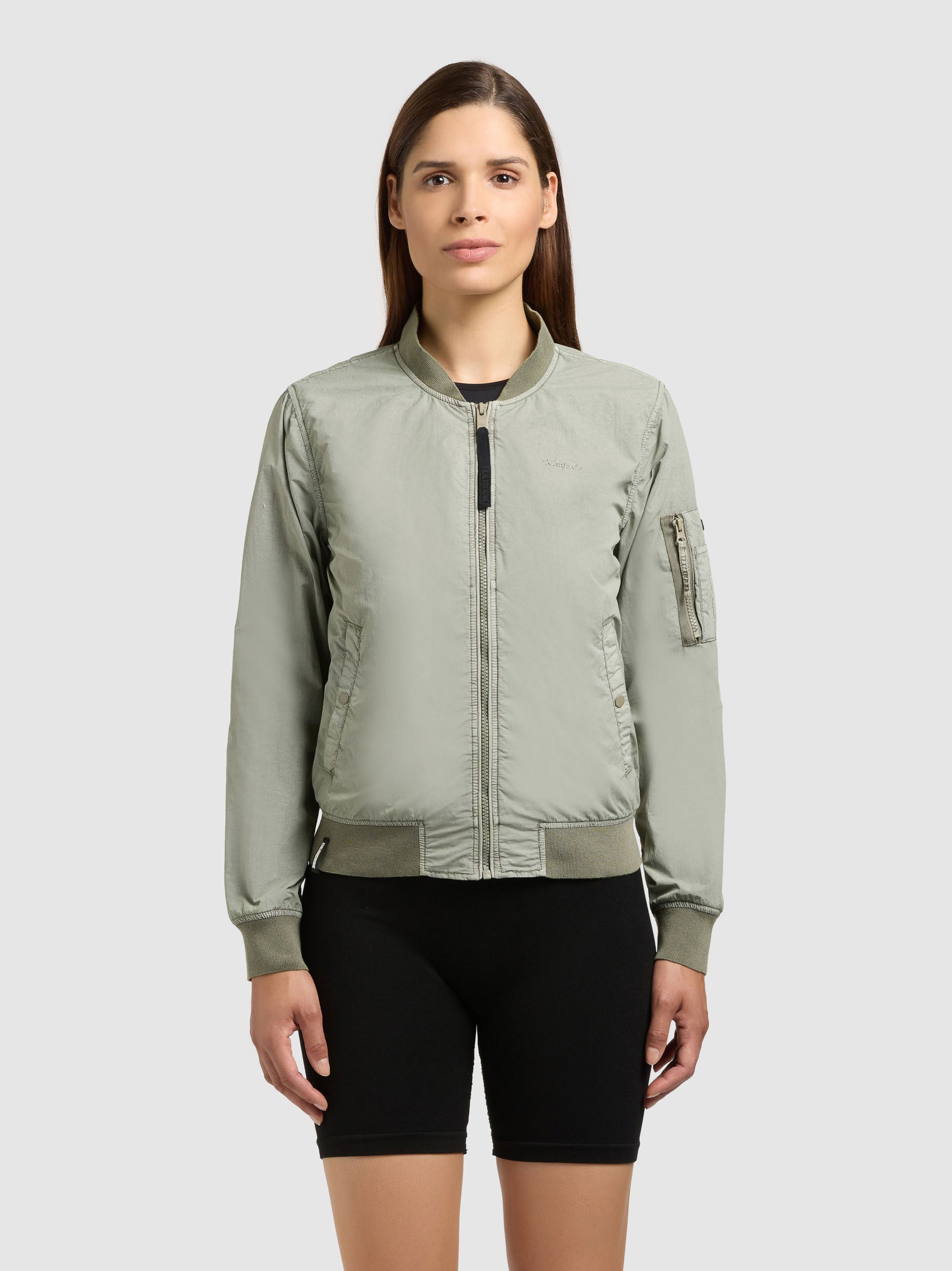 khujo-denz-damen-bomberjacke-cloud-green image 4