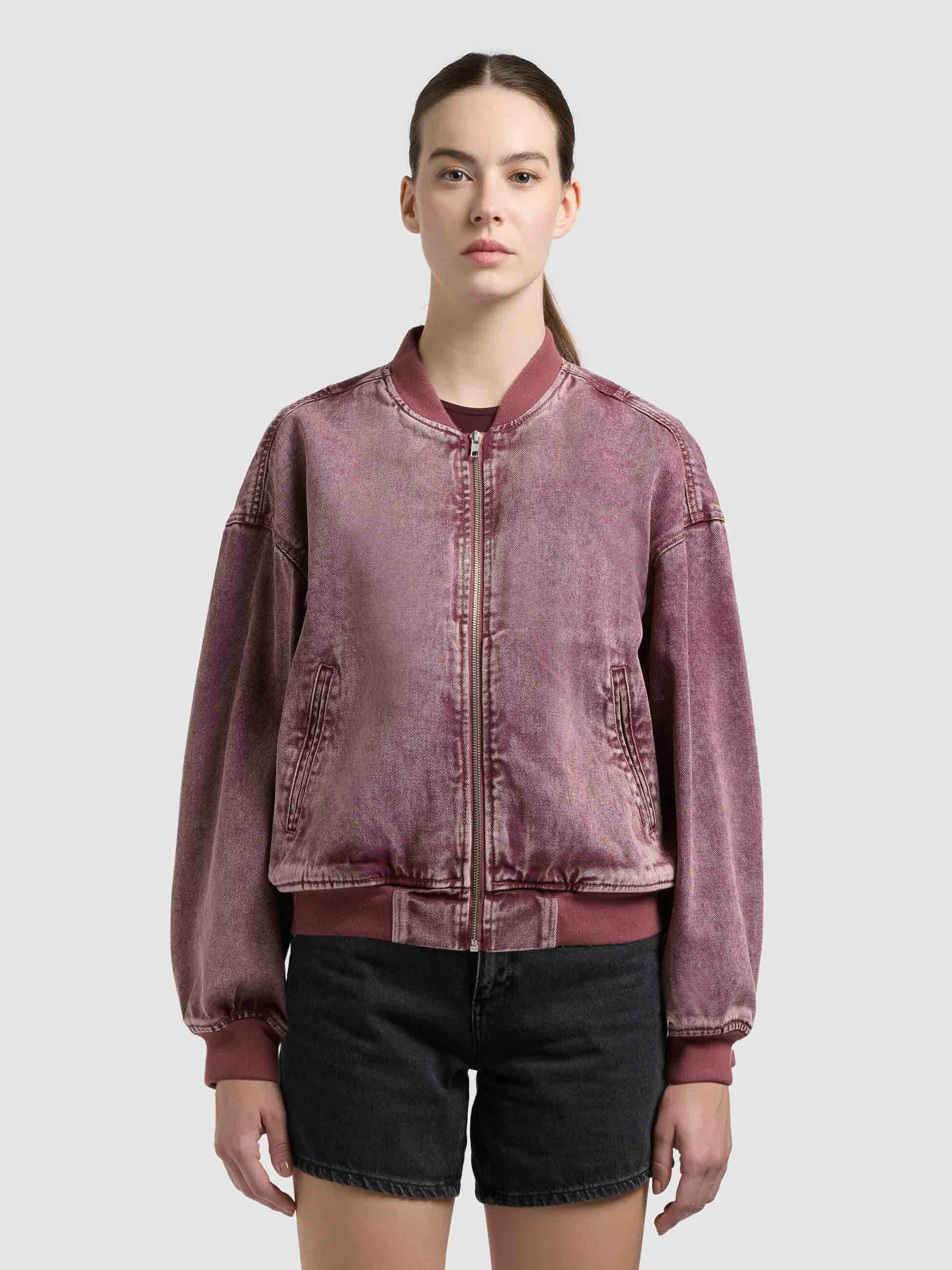 khujo-jeansjacke-clara-fuchsia-damen-blouson-bomberjacke image 4