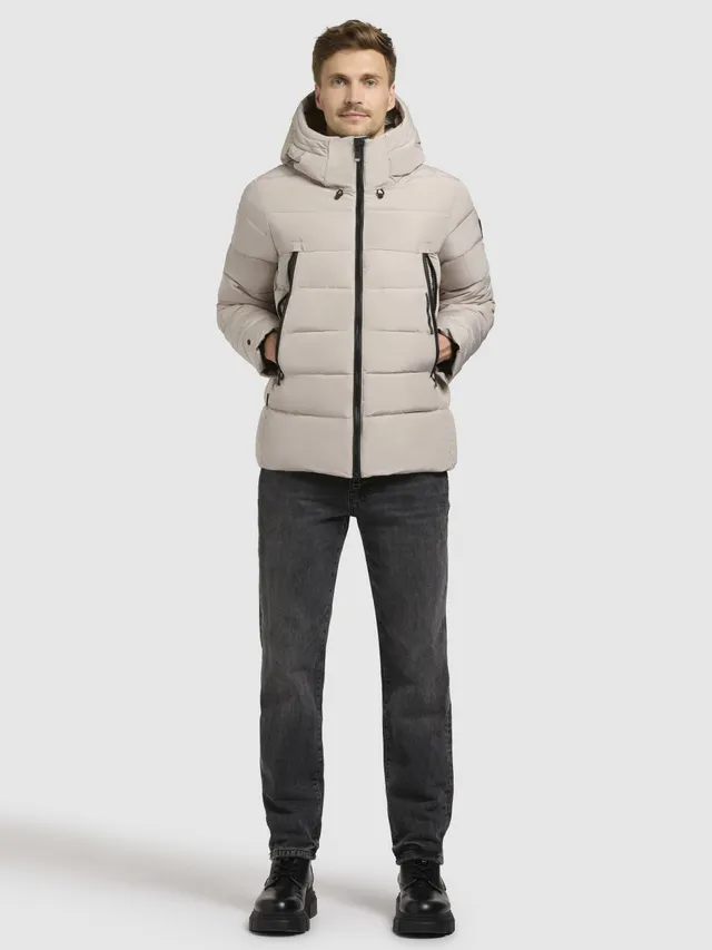 khujo-jacke-wou-hellgrau-h-ftlange-steppjacke-mit-kapuze image 1