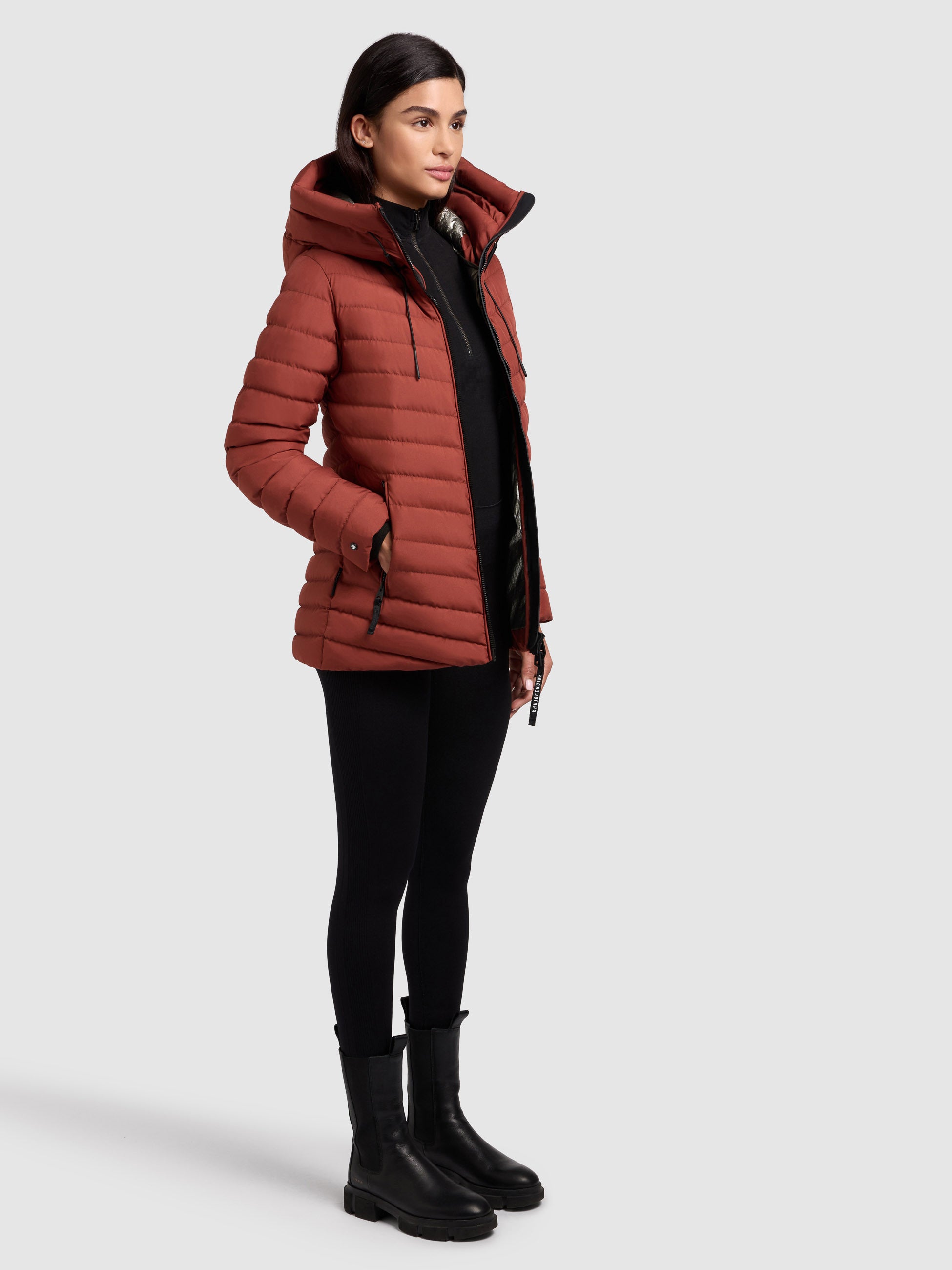 khujo-jacke-pace-dark-red-h-ftlange-damen-steppjacke-mit-kapuze image 2