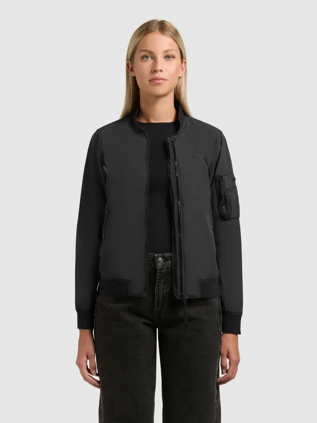 khujo-denz-damen-bomberjacke-black-vintage image 1