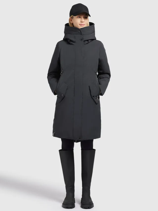 khujo-mantel-charlyn4-dunkelgrau-winterjacke-kurzmantel-wattiert image 1