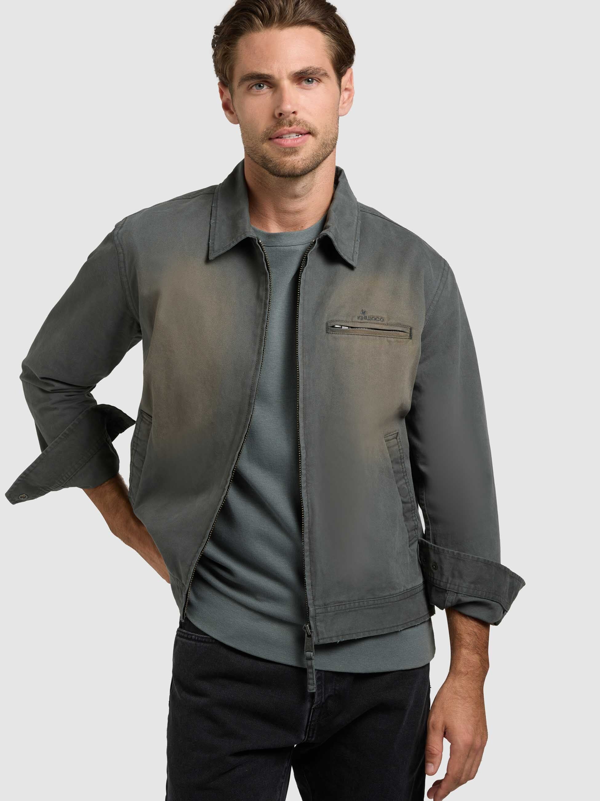 khujo-jacke-janno-dark-sea-green-blouson-sommerjacke-used-look image 8