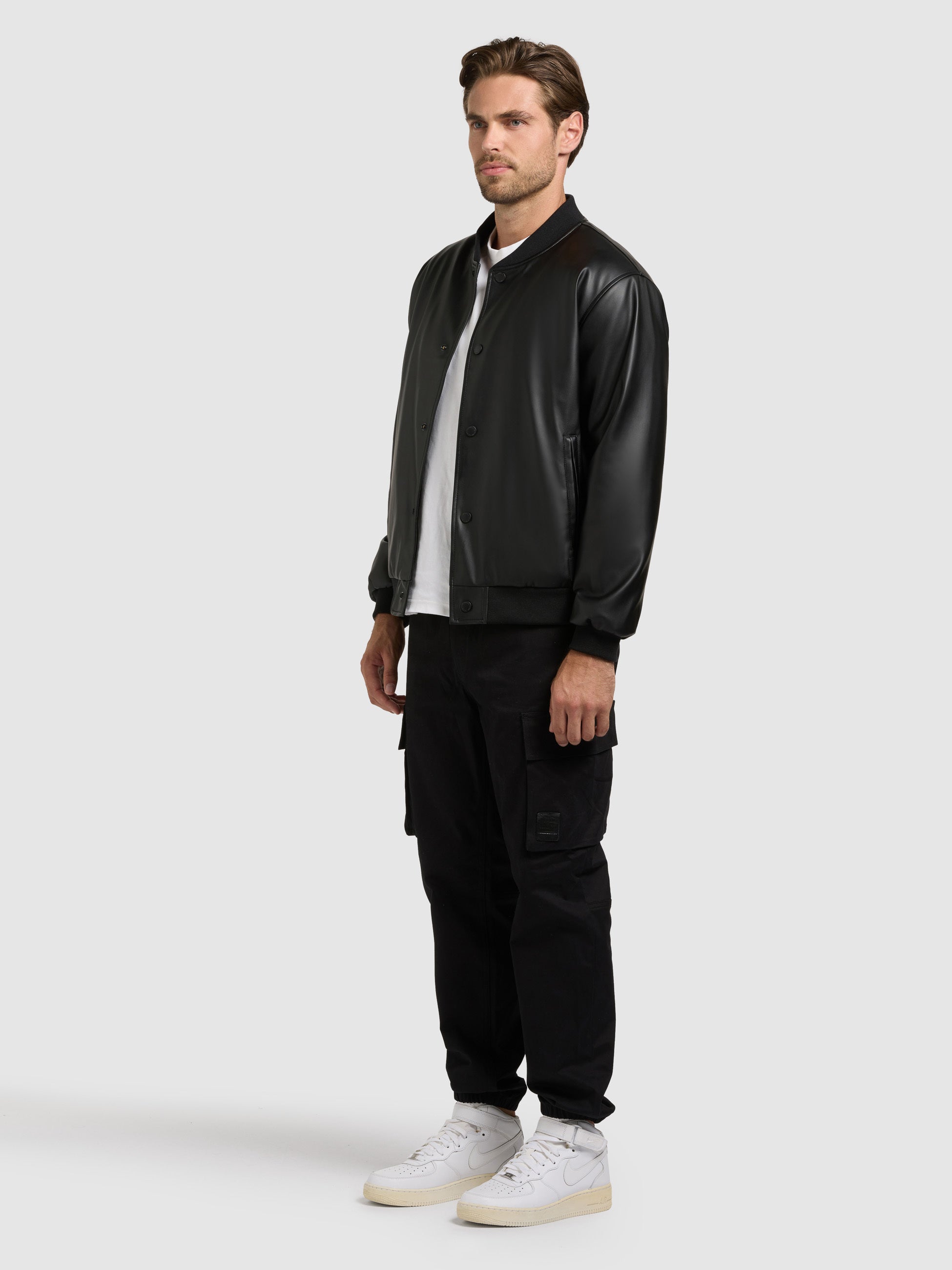 khujo-jacke-cale-black-herren-blousonjacke-aus-kunstleder image 2