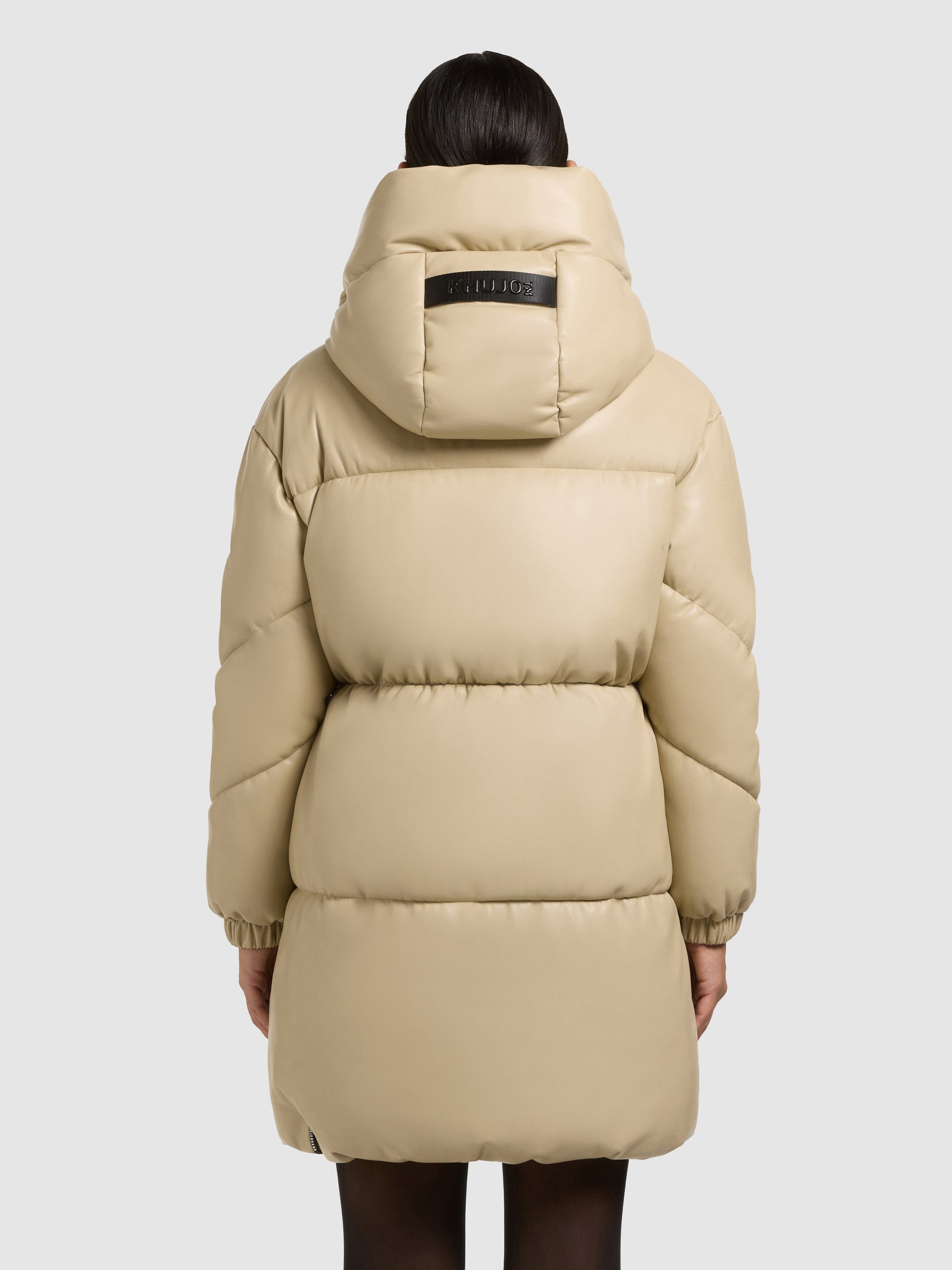 khujo-lorsa-damen-mantel-beige-gesteppter-loose-fit-wintermantel-mit-kapuze image 3