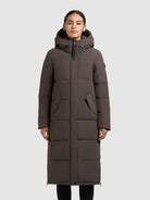 khujo-coat-cami-graphite-gray-knielanger-damen-steppmantel image 4