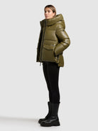 khujo-jacket-aurora-olive-steppjacke-leder-look image 2