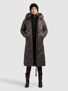 khujo-cilia-damen-steppmantel-graphite-grey-rautenstepp-regular-fit image 2