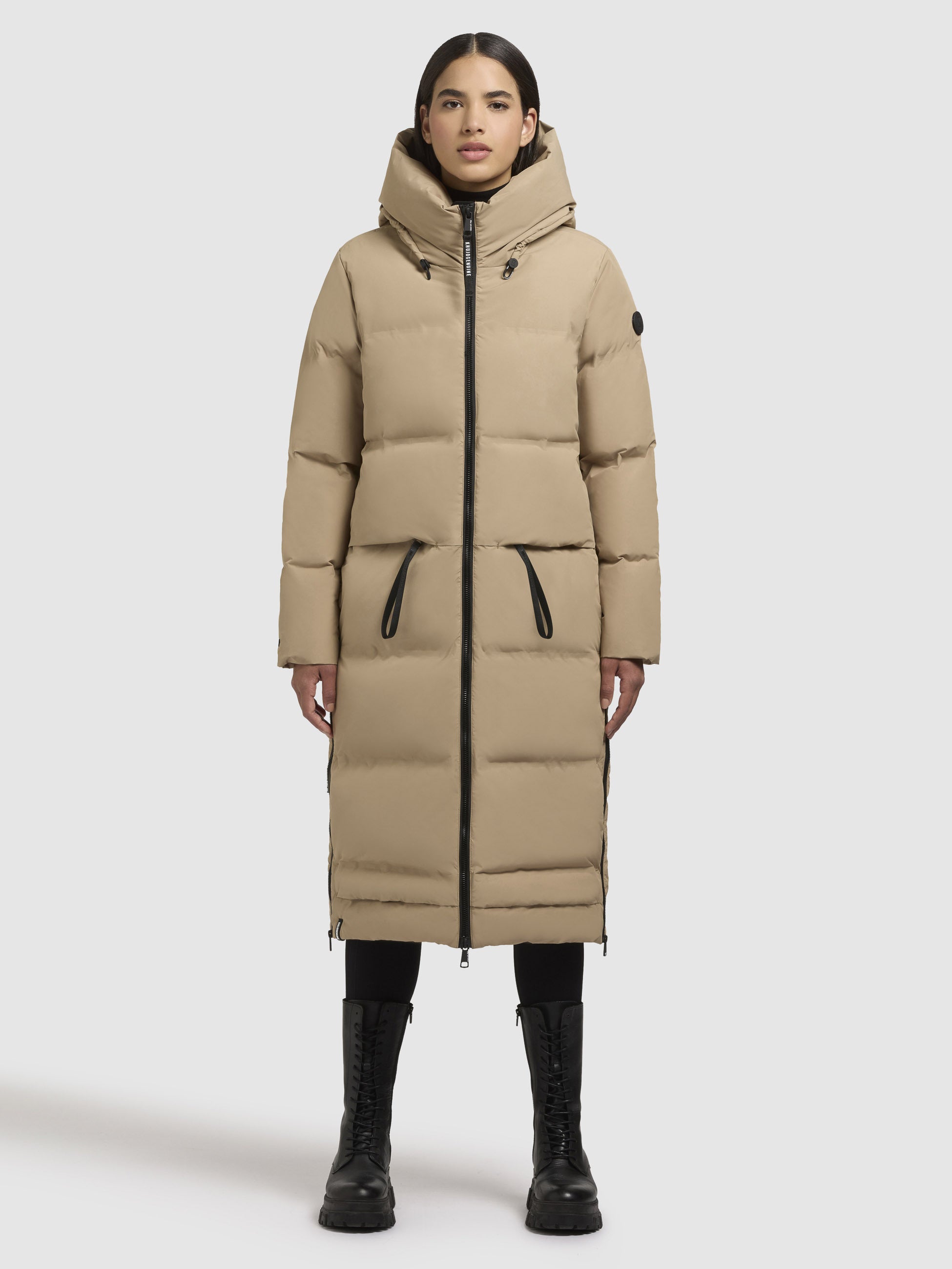 khujo-mantel-aroma-sand-wadenlanger-regular-fit-steppmantel-f-r-damen image 1