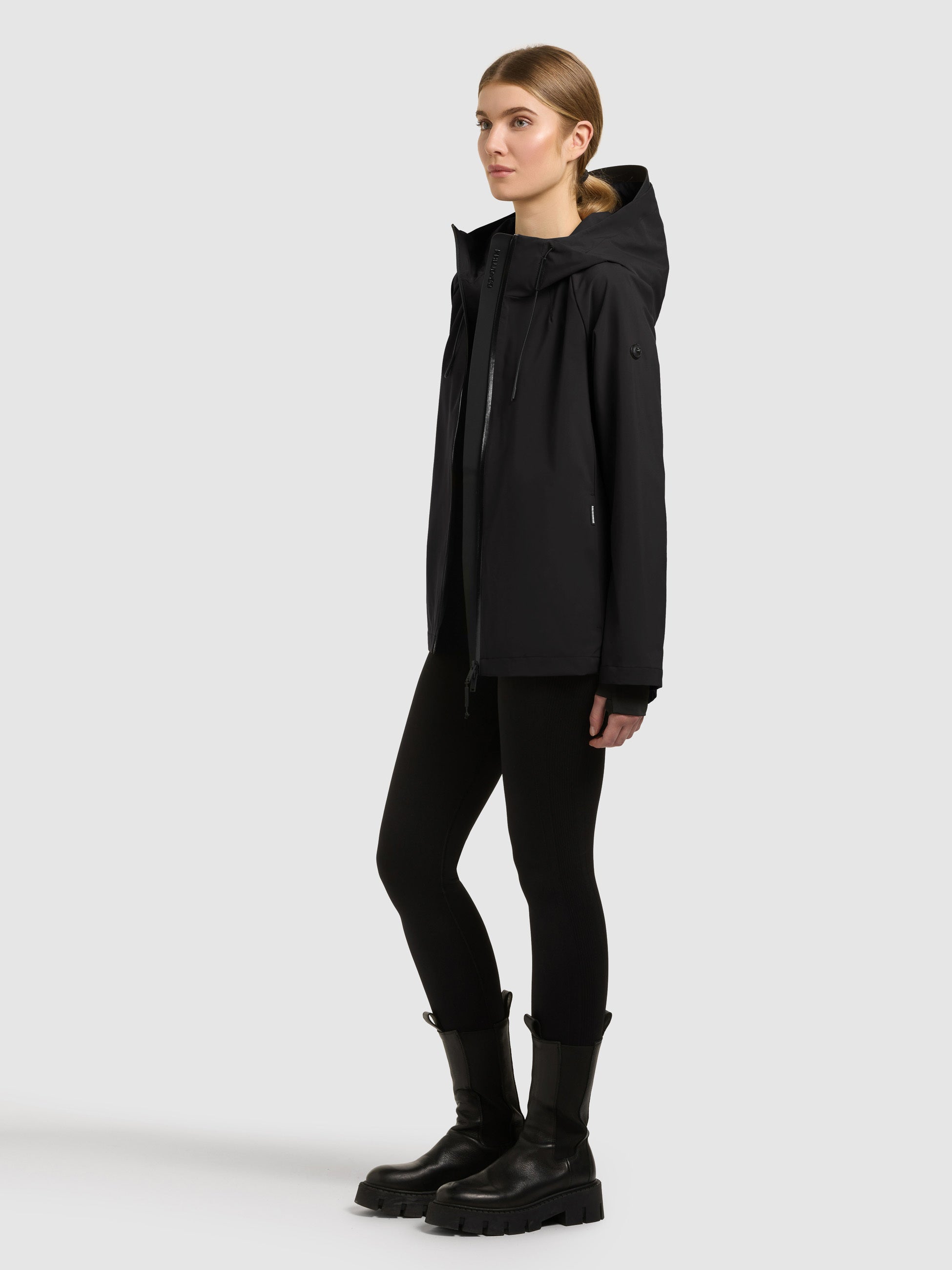 khujo-jacke-wrem-black-damen-kapuzenjacke-wasserabweisend image 2