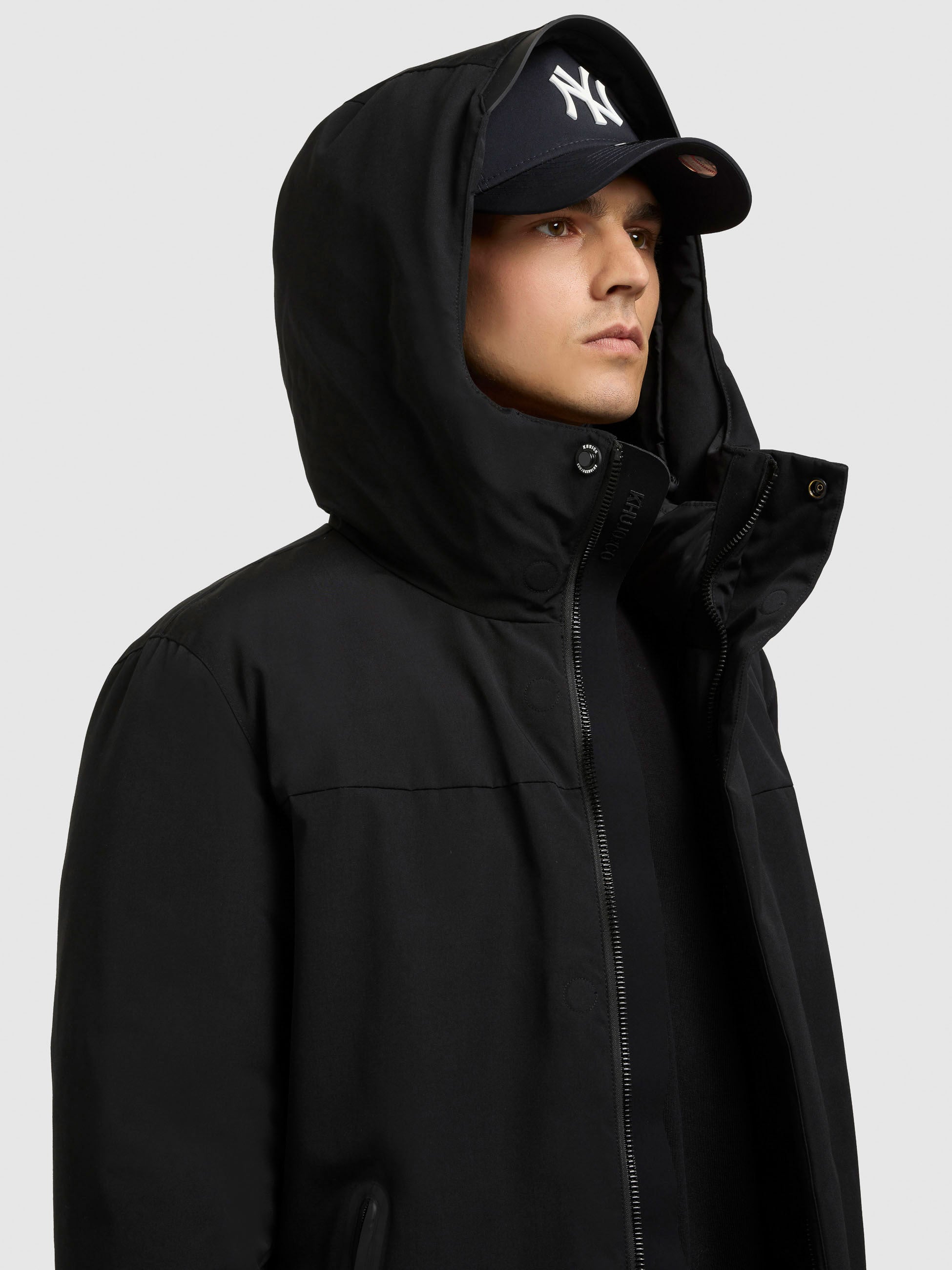 khujo-jacke-kann-damen-warm-wattierter-parka-in-black image 7
