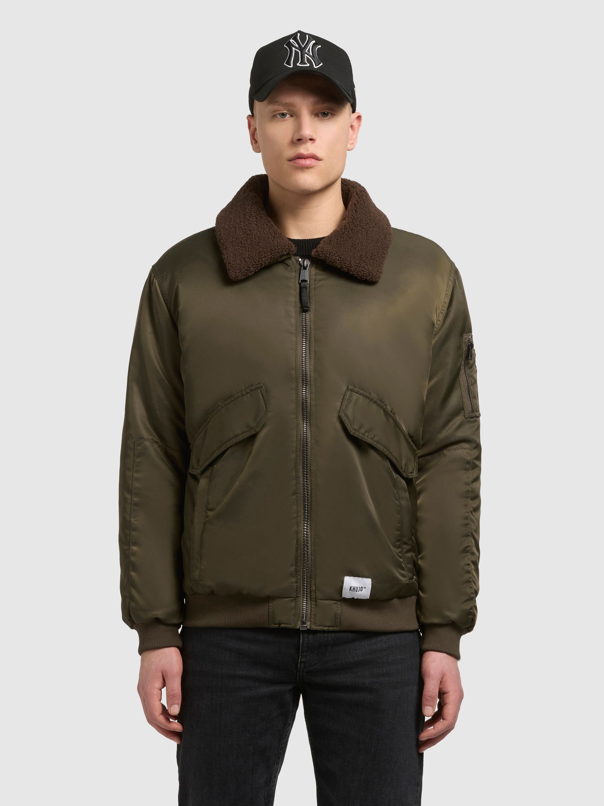 khujo-jacke-ground-damen-bomberjacke-forest-green-h-ftlang image 4