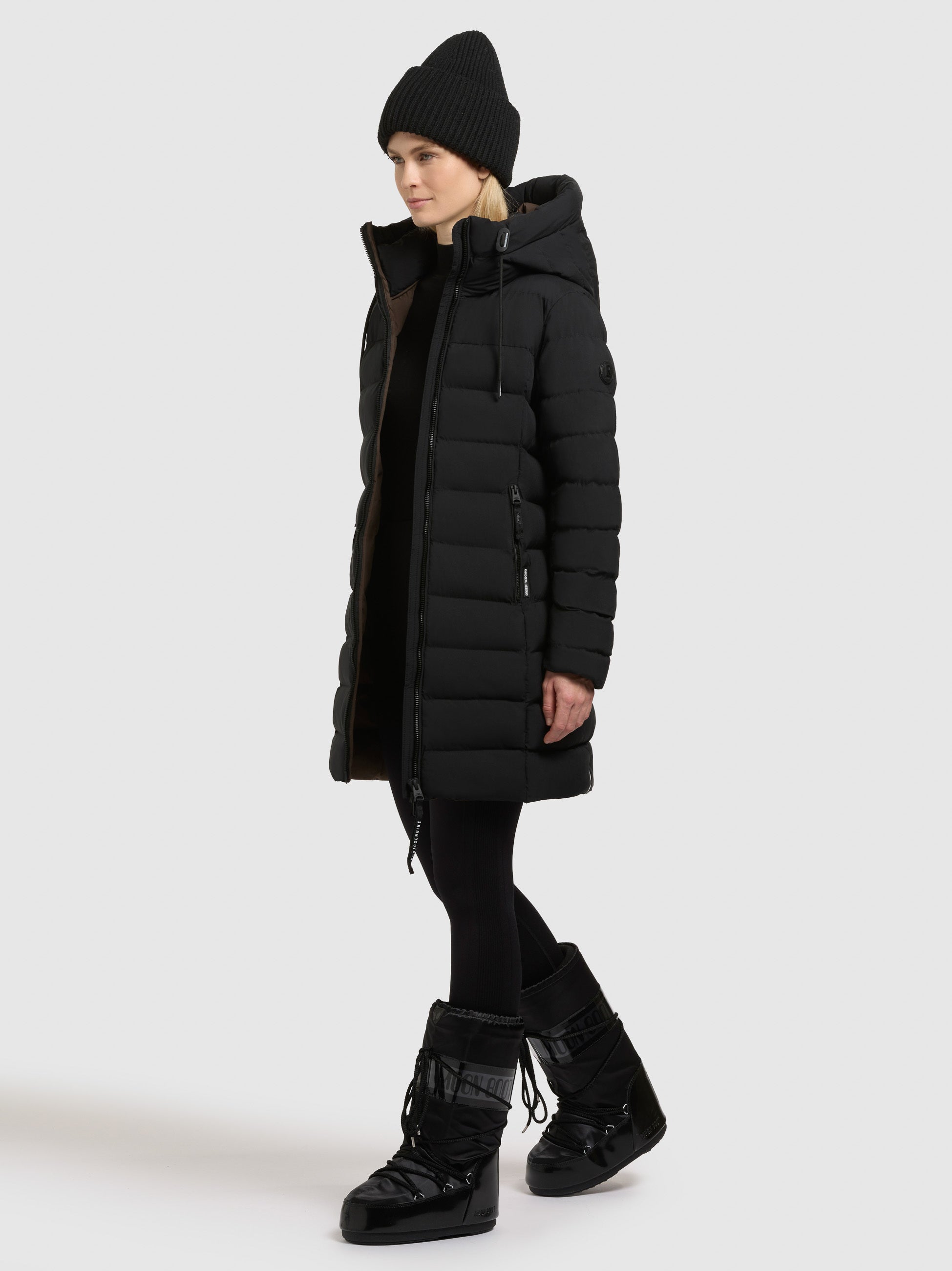 khujo-jacke-neptar-black-damen-steppjacke-leicht-mit-kapuze image 1