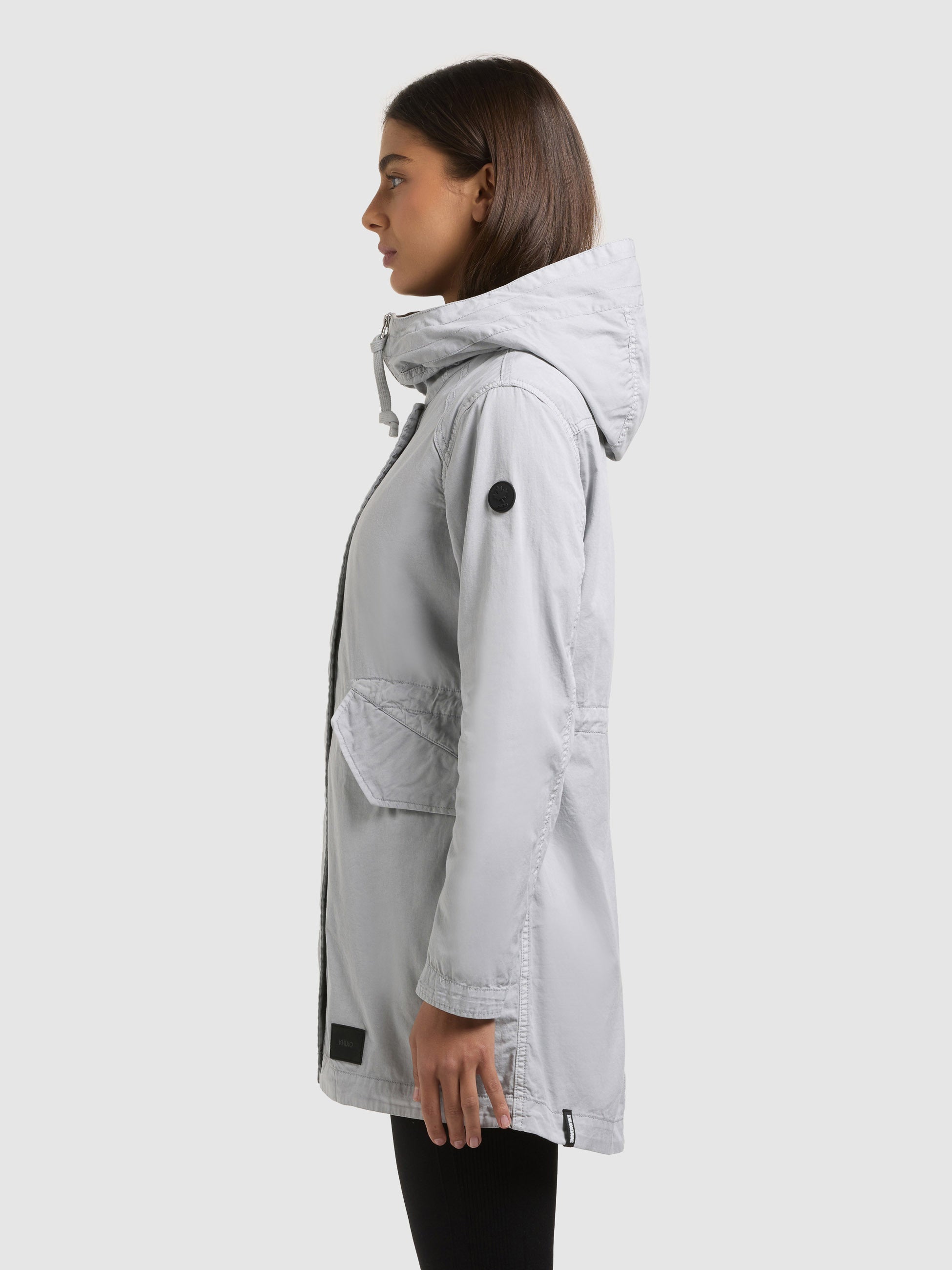 khujo-parka-nika-light-grey-leichter-baumwoll-parka-damen image 5